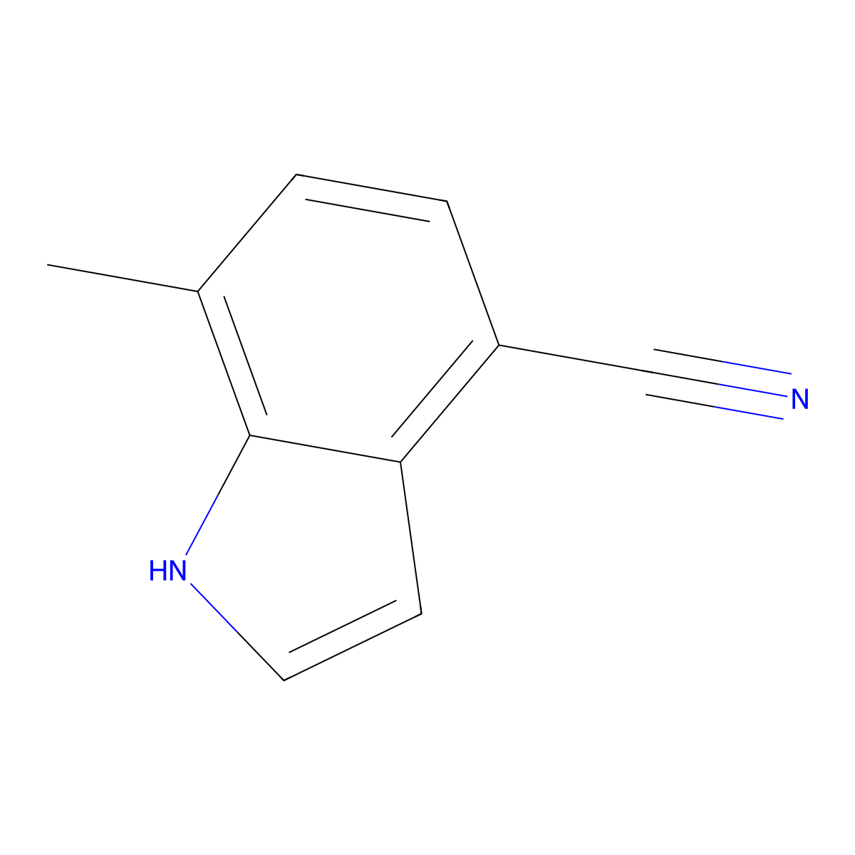 7-methyl-1H-indole-4-carbonitrile molecular structure, CAS 1082041-37-9