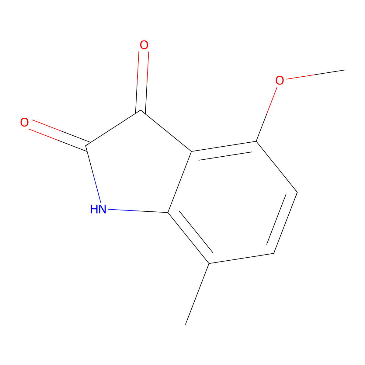 7-Methyl-4-methoxy isatin molecular structure, CAS 1082041-40-4