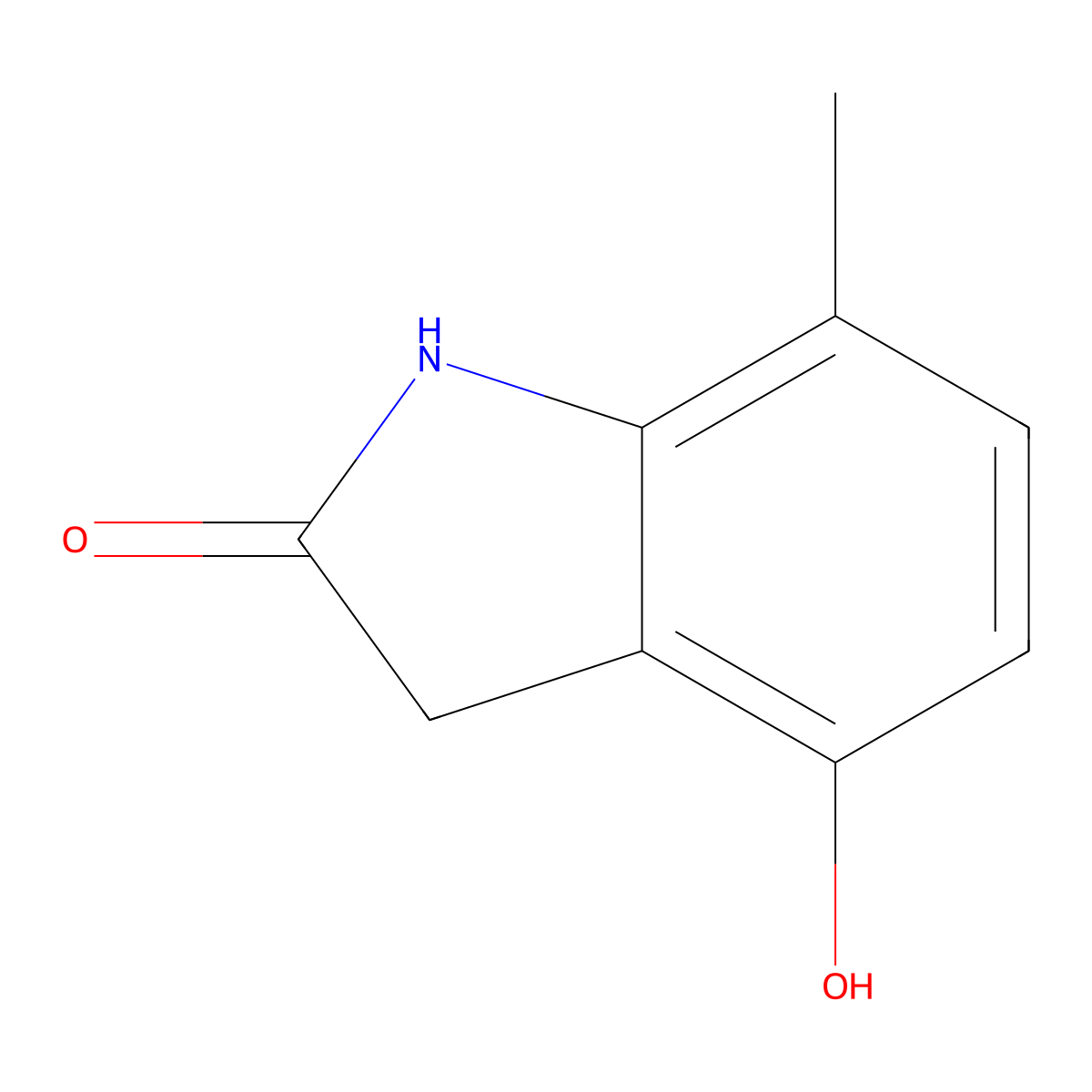 4-Hydroxy-7-methylindolin-2-one molecular structure, CAS 1082041-42-6