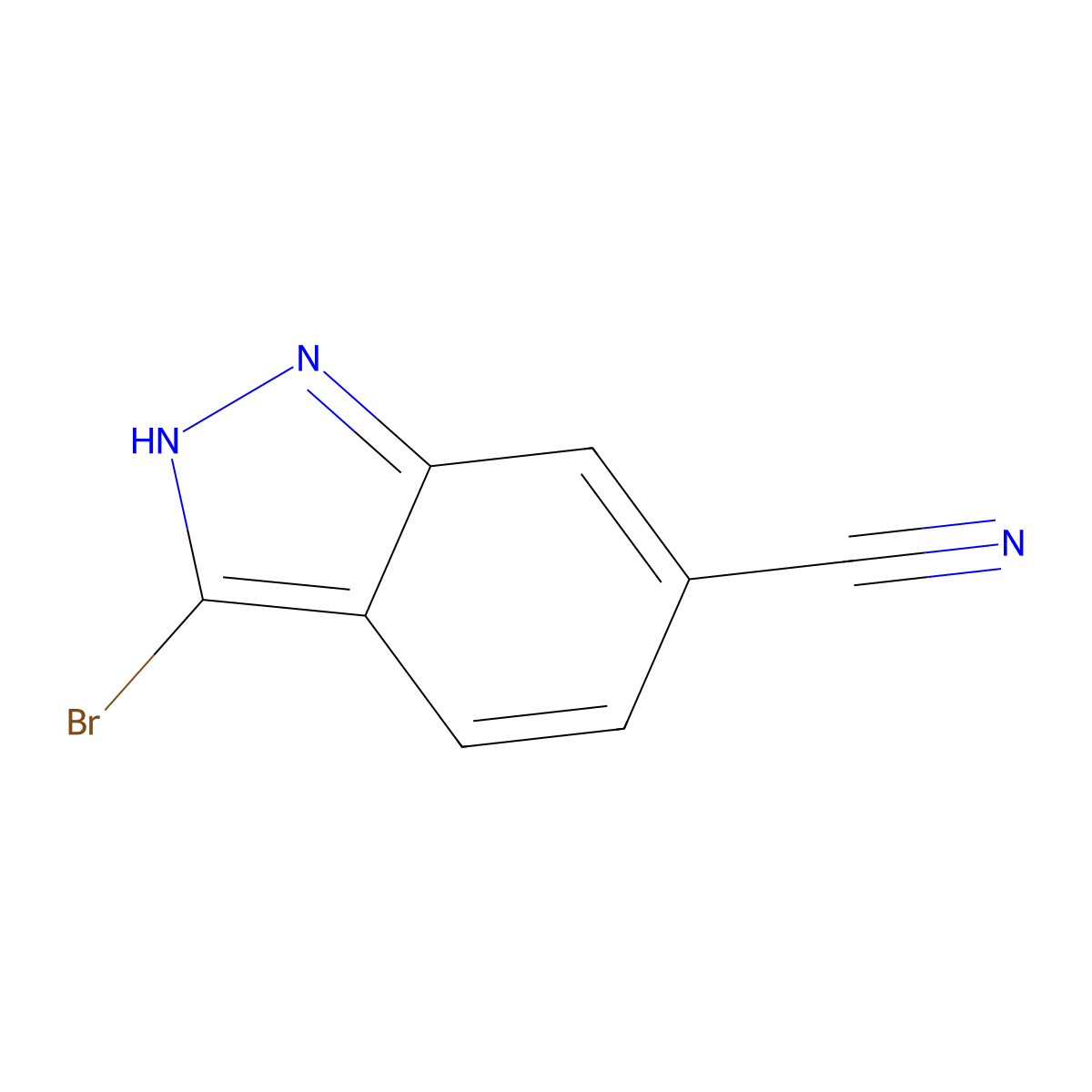 3-Bromo-1H-indazole-6-carbonitrile molecular structure, CAS 1082041-50-6