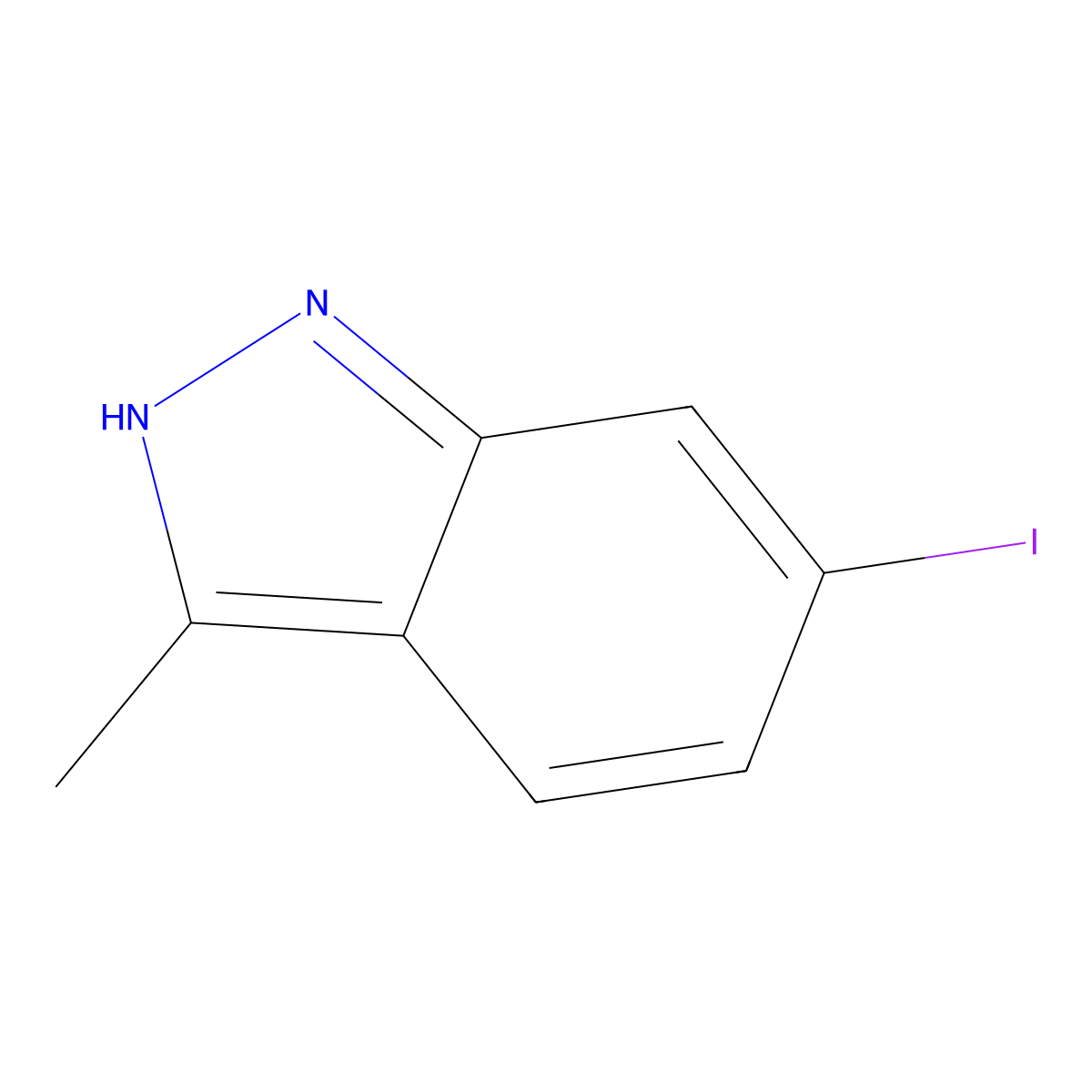 6-Iodo-3-methyl-2H-indazole molecular structure, CAS 1082041-53-9