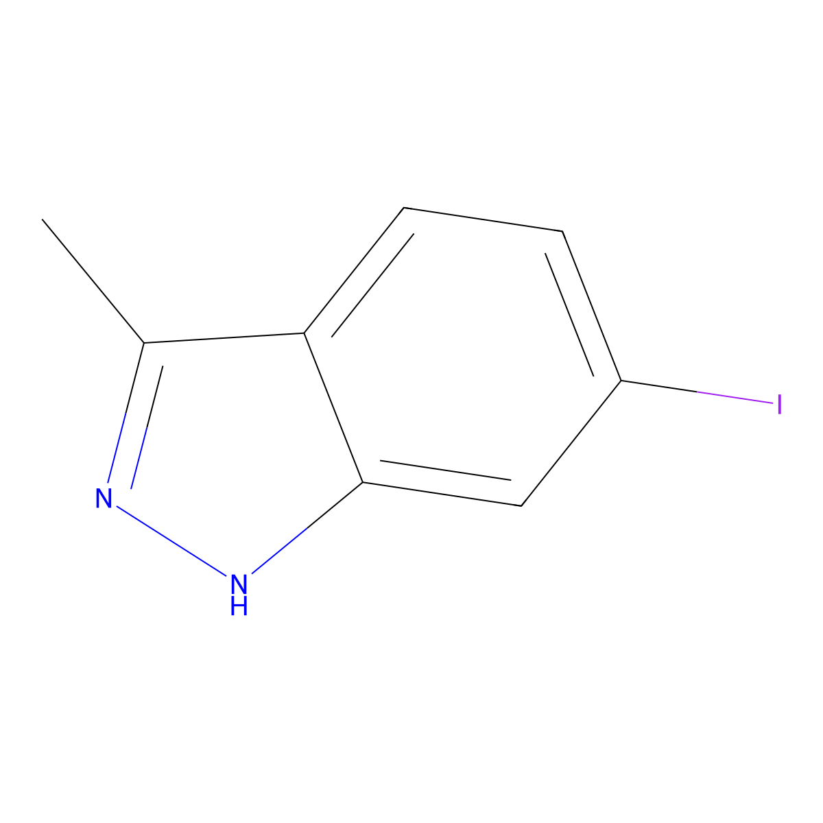6-Iodo-3-methyl-2H-indazole molecular structure, CAS 1082041-53-9