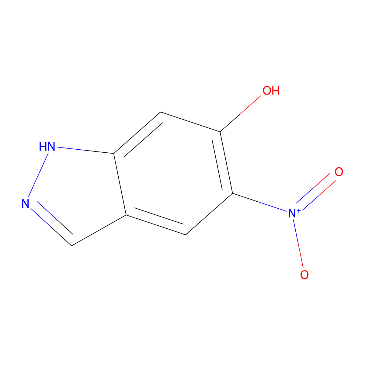 5-Nitro-1H-indazol-6-ol molecular structure, CAS 1082041-56-2