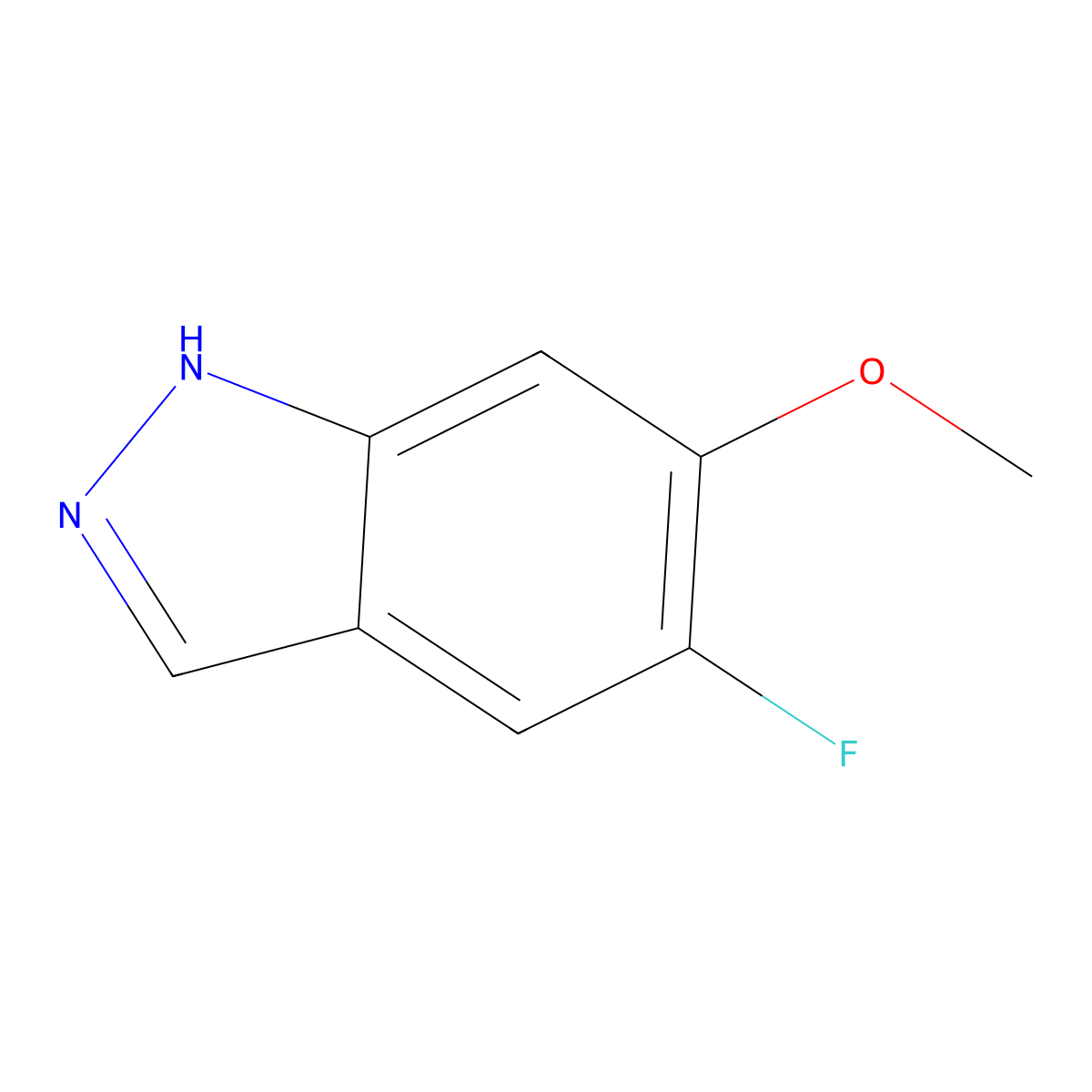 5-fluoro-6-methoxy-1H-indazole molecular structure, CAS 1082041-57-3