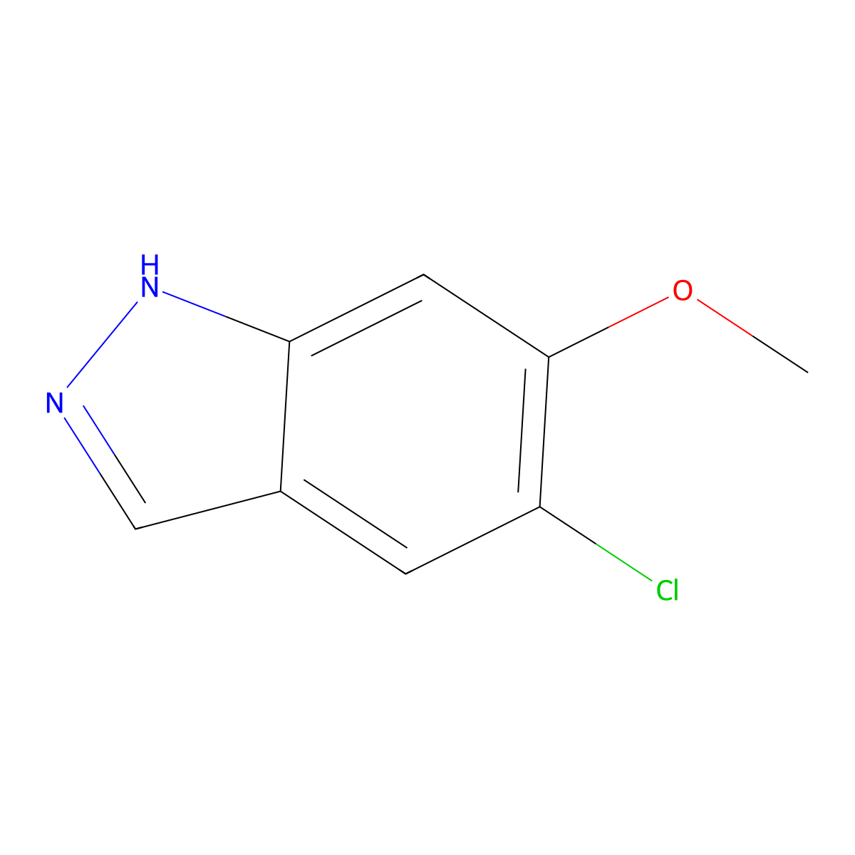 5-Chloro-6-methoxy-1H-indazole molecular structure, CAS 1082041-58-4