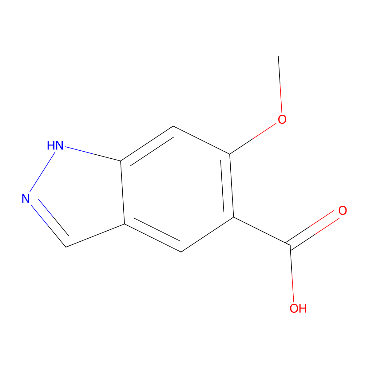 6-Methoxy-1H-indazole-5-carboxylic acid molecular structure, CAS 1082041-60-8