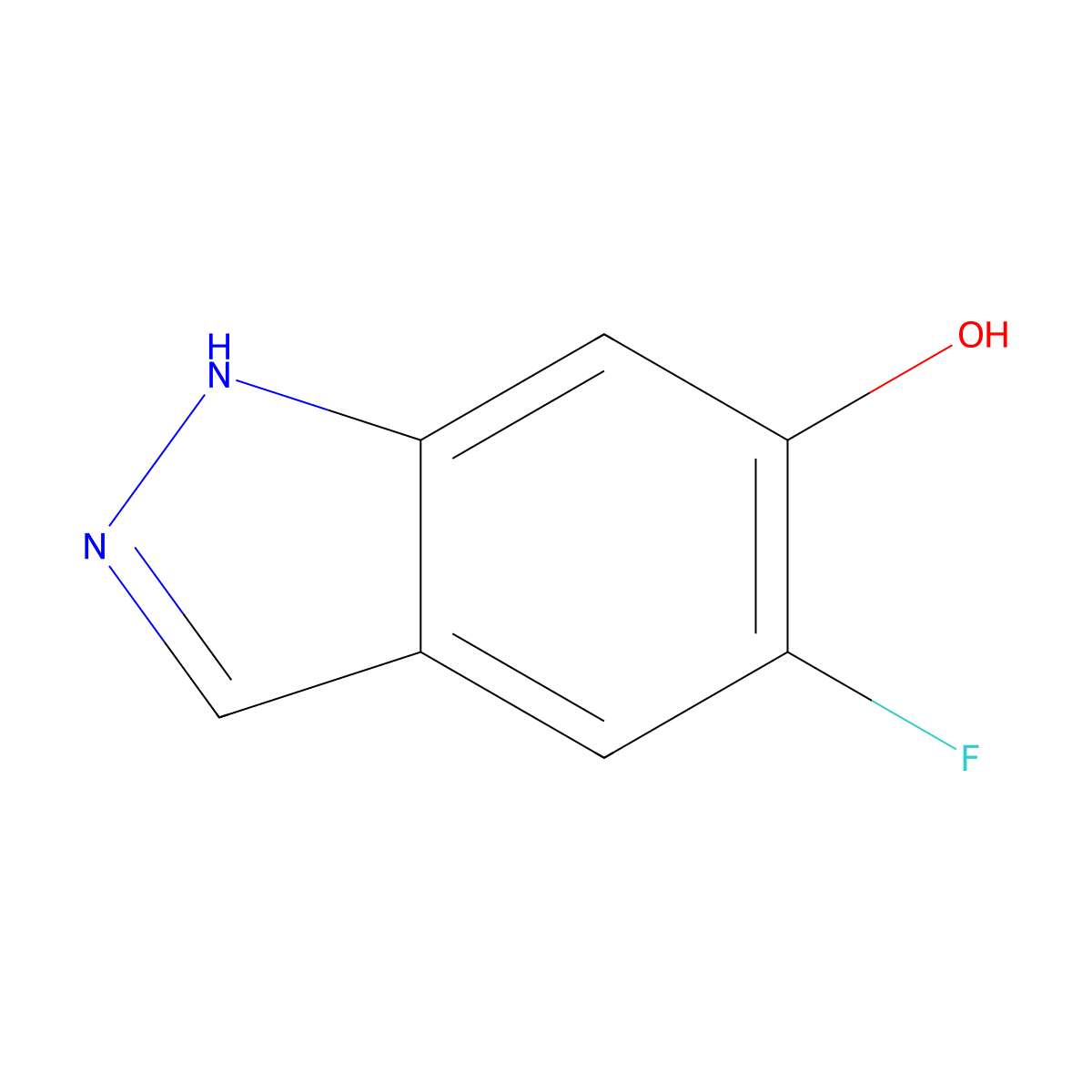 5-Fluoro-1H-indazol-6-OL molecular structure, CAS 1082041-61-9