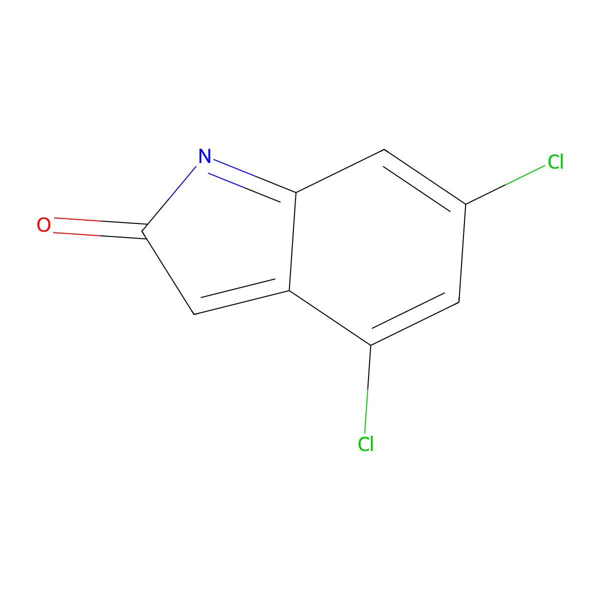 4,6-Dichloro-2H-indol-2-one molecular structure, CAS 1082041-83-5