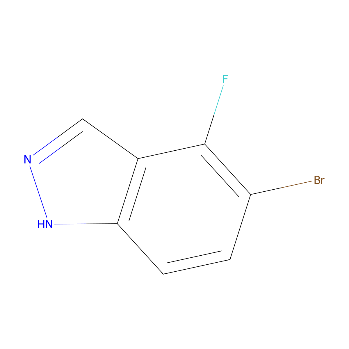 5-Bromo-4-fluoro-1H-indazole molecular structure, CAS 1082041-85-7