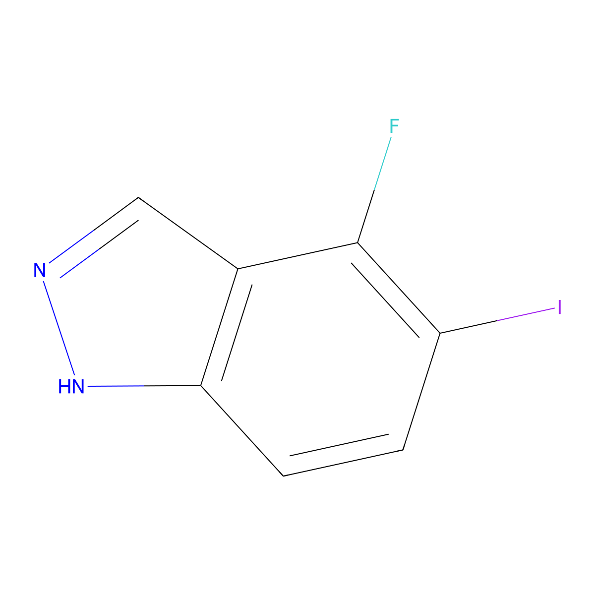 4-Fluoro-5-iodo-1H-indazole molecular structure, CAS 1082041-87-9