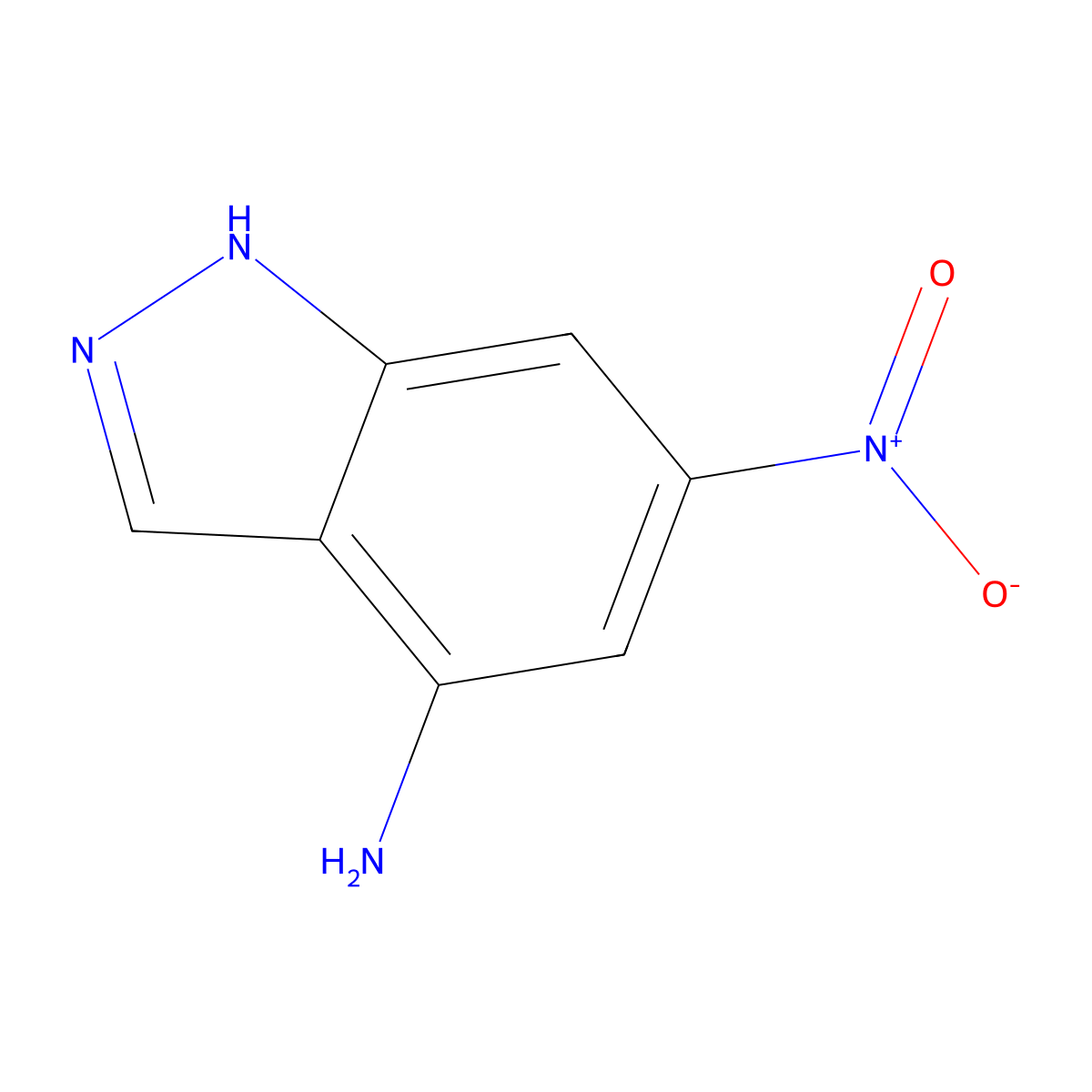 6-nitro-1H-indazol-4-amine molecular structure, CAS 1082041-92-6