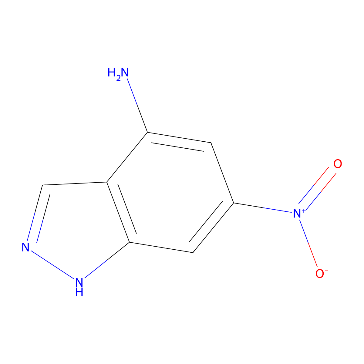 6-nitro-1H-indazol-4-amine molecular structure, CAS 1082041-92-6