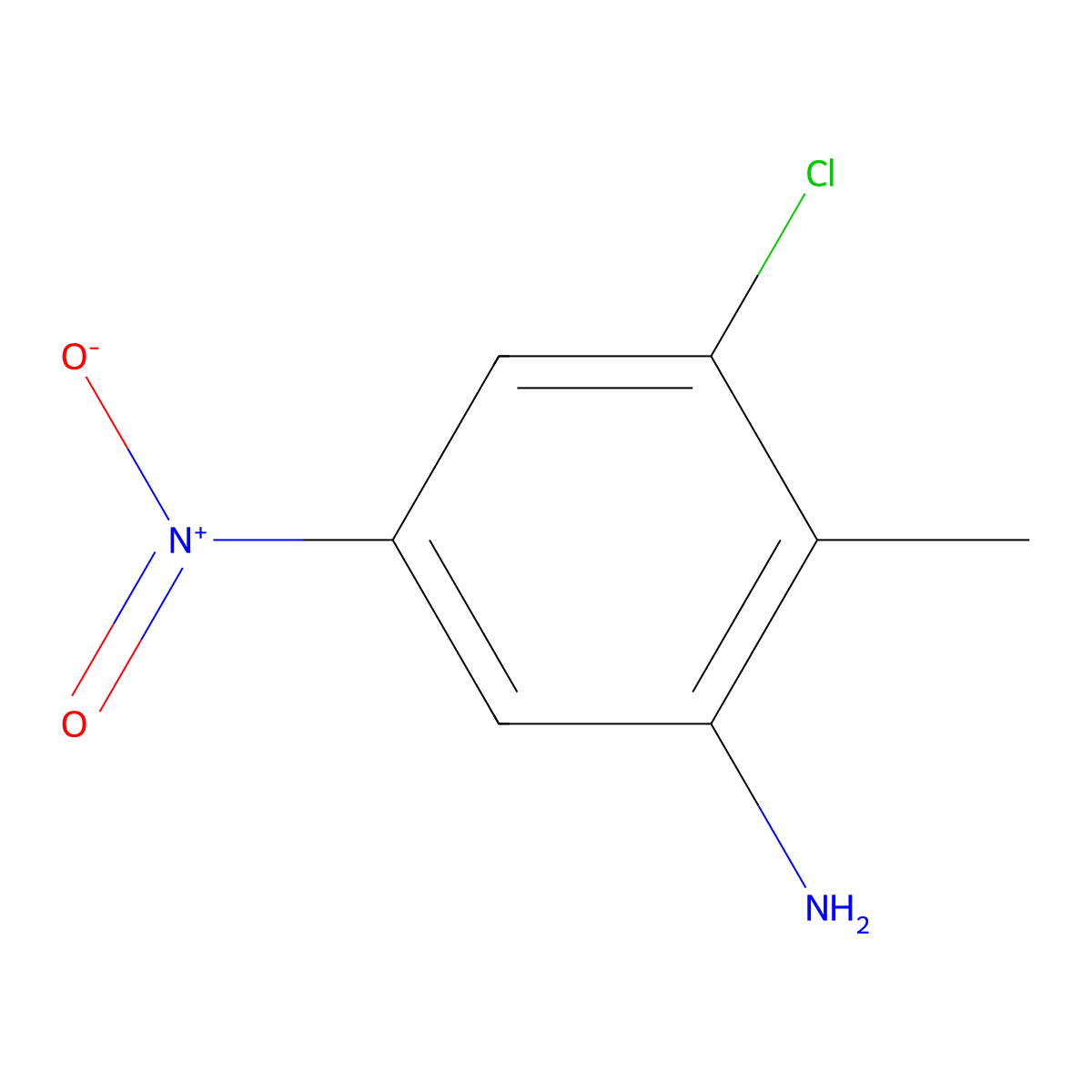 3-Chloro-2-methyl-5-nitroaniline molecular structure, CAS 1082041-96-0