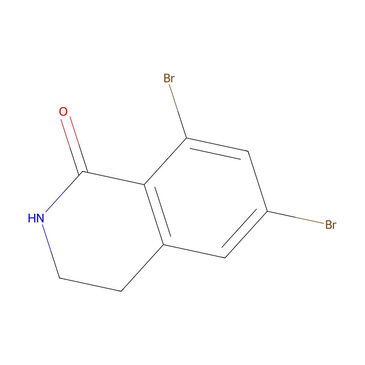 6,8-Dibromo-3,4-dihydro-2H-isoquinolin-1-one molecular structure, CAS 1082042-09-8