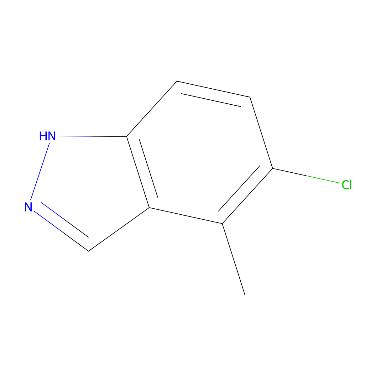 5-chloro-4-methyl-1H-indazole molecular structure, CAS 1082042-14-5