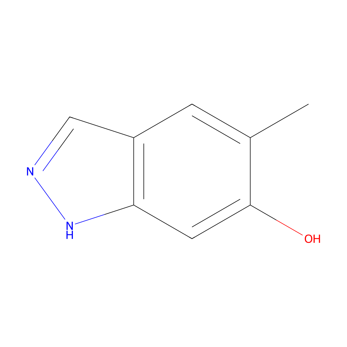 5-Methyl-1H-indazol-6-ol molecular structure, CAS 1082042-15-6