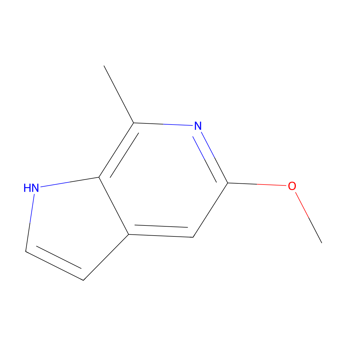 5-methoxy-7-methyl-1H-pyrrolo[2,3-c]pyridine molecular structure, CAS 1082042-21-4