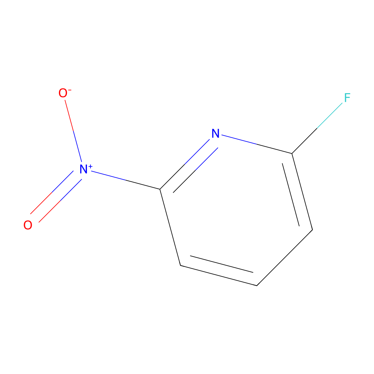 2-Fluoro-6-nitropyridine molecular structure, CAS 1082042-27-0