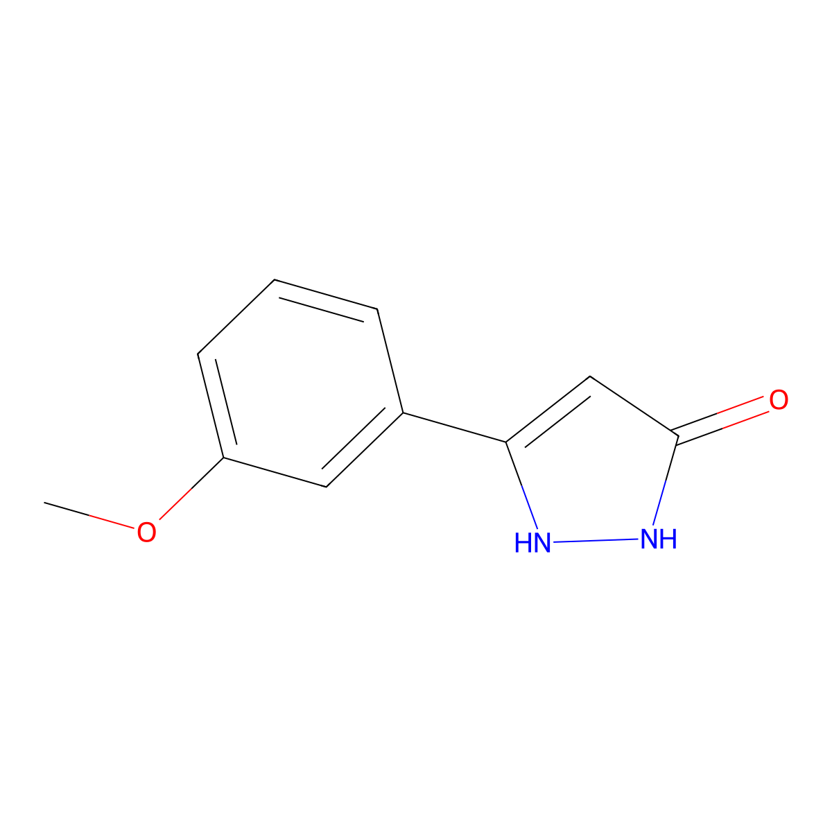 5-(3-Methoxyphenyl)-1H-pyrazol-3(2H)-one molecular structure, CAS 1082046-10-3