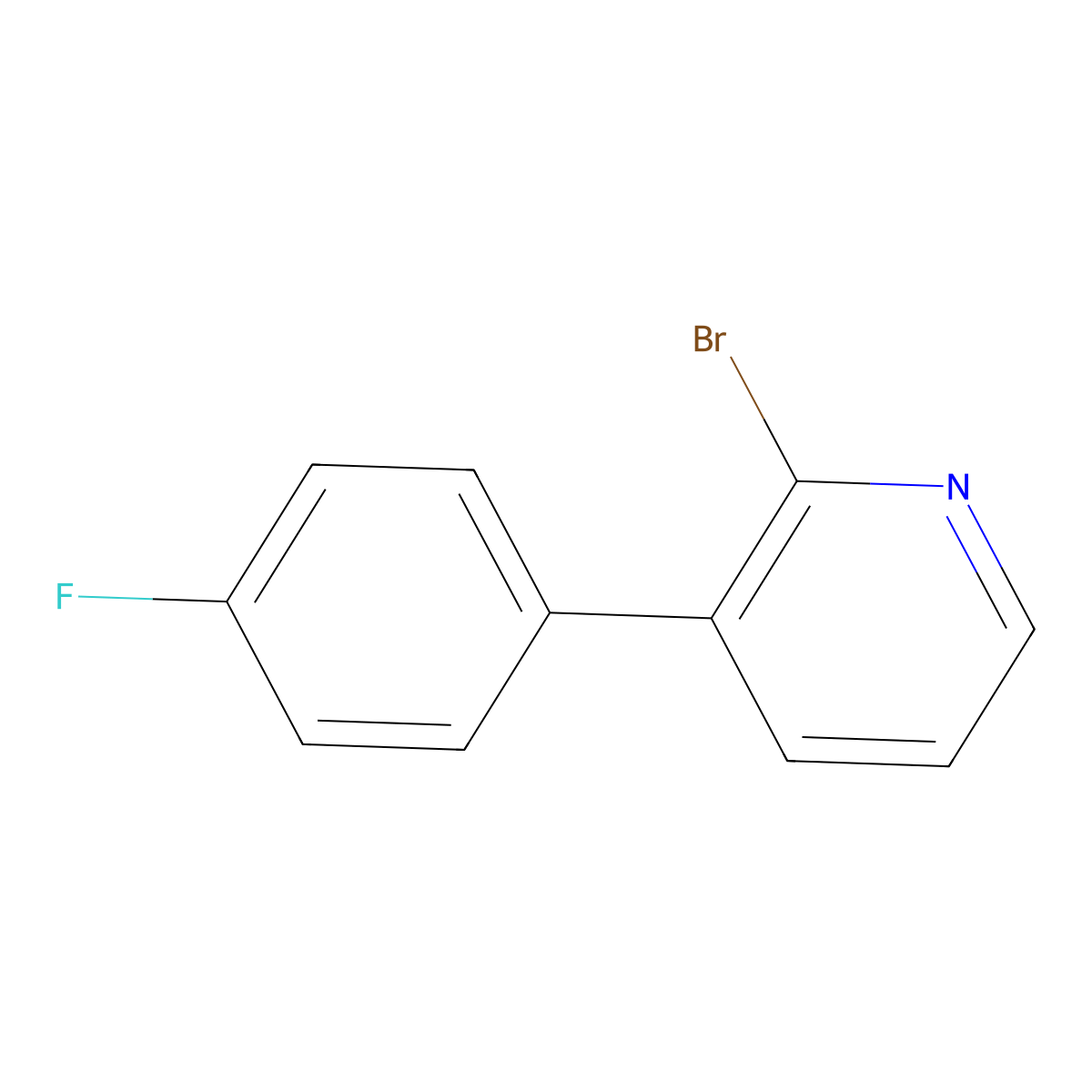 2-Bromo-3-(4-fluorophenyl)-pyridine molecular structure, CAS 1082065-73-3