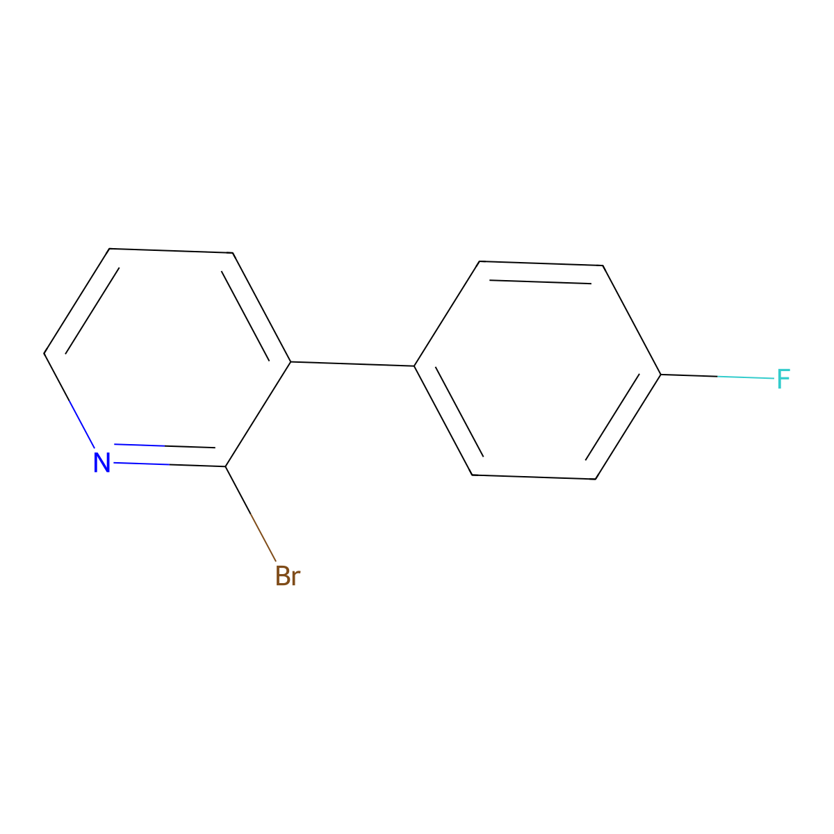 2-Bromo-3-(4-fluorophenyl)-pyridine molecular structure, CAS 1082065-73-3