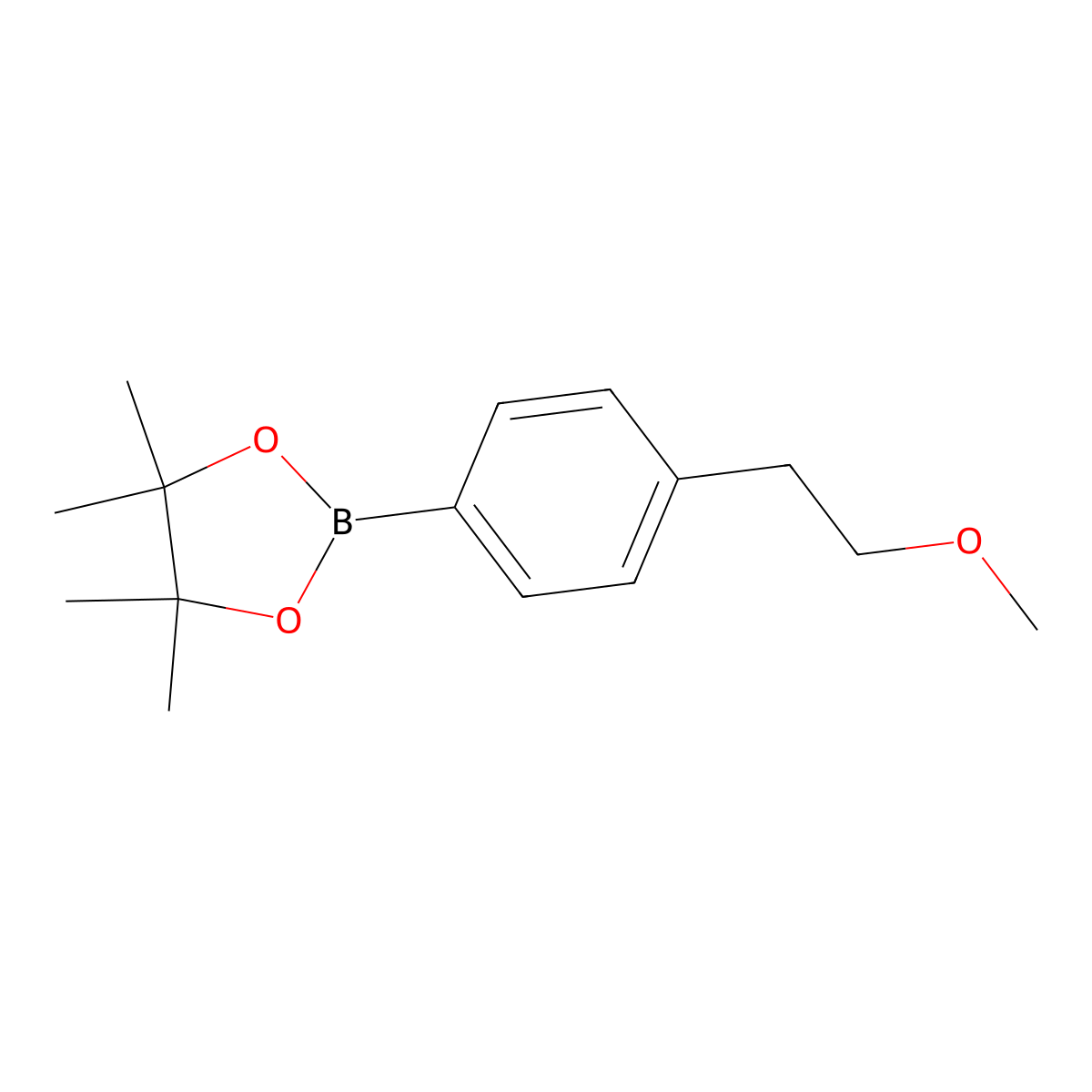 2-[4-(2-Methoxyethyl)phenyl]-4,4,5,5-tetramethyl-1,3,2-dioxaborolane molecular structure, CAS 1082066-32-7