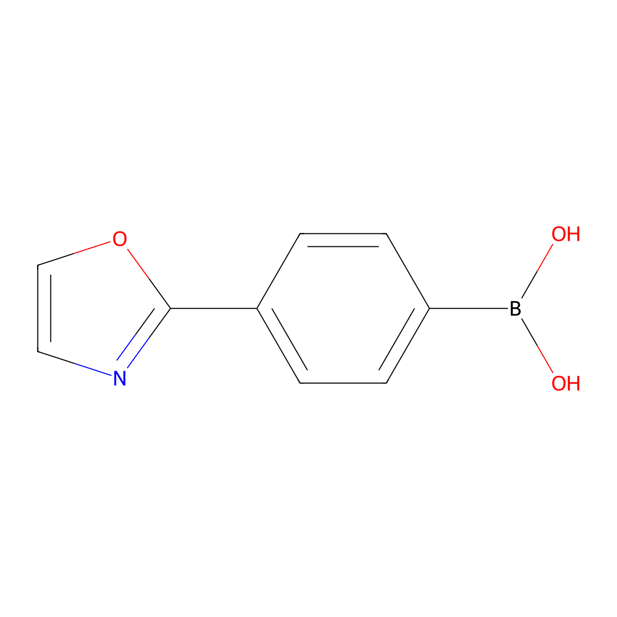 (4-(Oxazol-2-yl)phenyl)boronic acid molecular structure, CAS 1082066-51-0