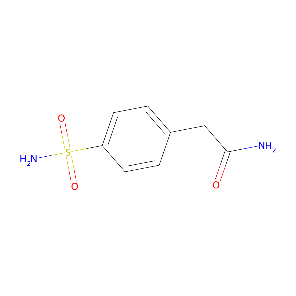 2-(4-Sulfamoylphenyl)acetamide molecular structure, CAS 1082068-60-7