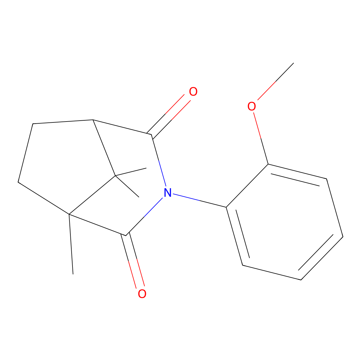 3-(2-Methoxyphenyl)-1,8,8-trimethyl-3-azabicyclo[3.2.1]octane-2,4-dione molecular structure, CAS 108207-39-2