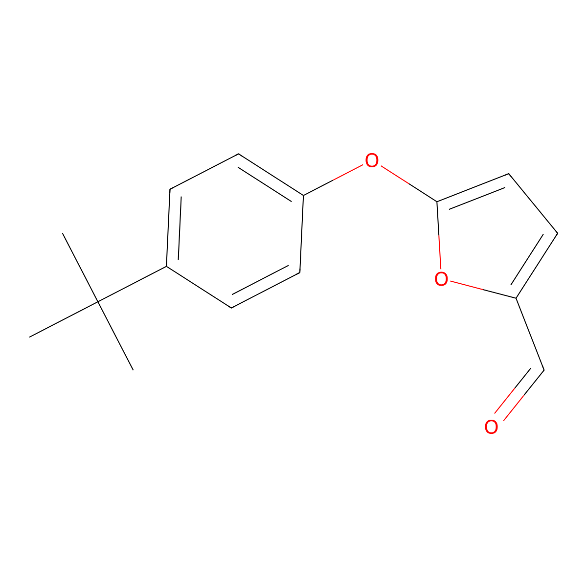 5-(4-(tert-Butyl)phenoxy)furan-2-carbaldehyde molecular structure, CAS 1082119-64-9