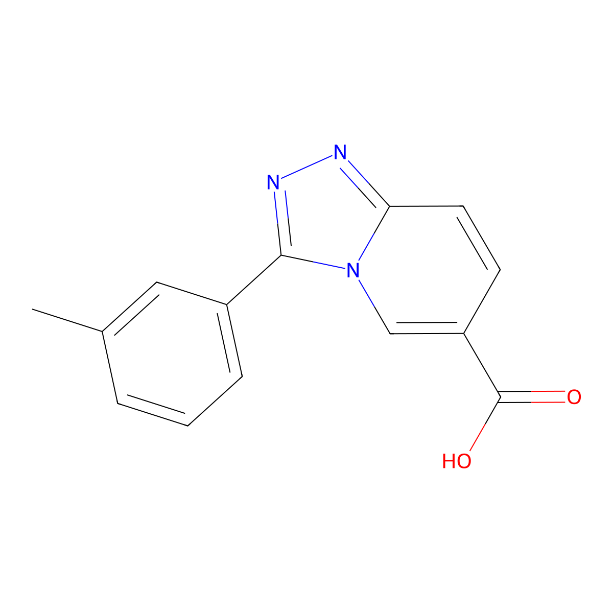 3-(3-Methylphenyl)-[1,2,4]triazolo[4,3-a]pyridine-6-carboxylic acid molecular structure, CAS 1082120-61-3