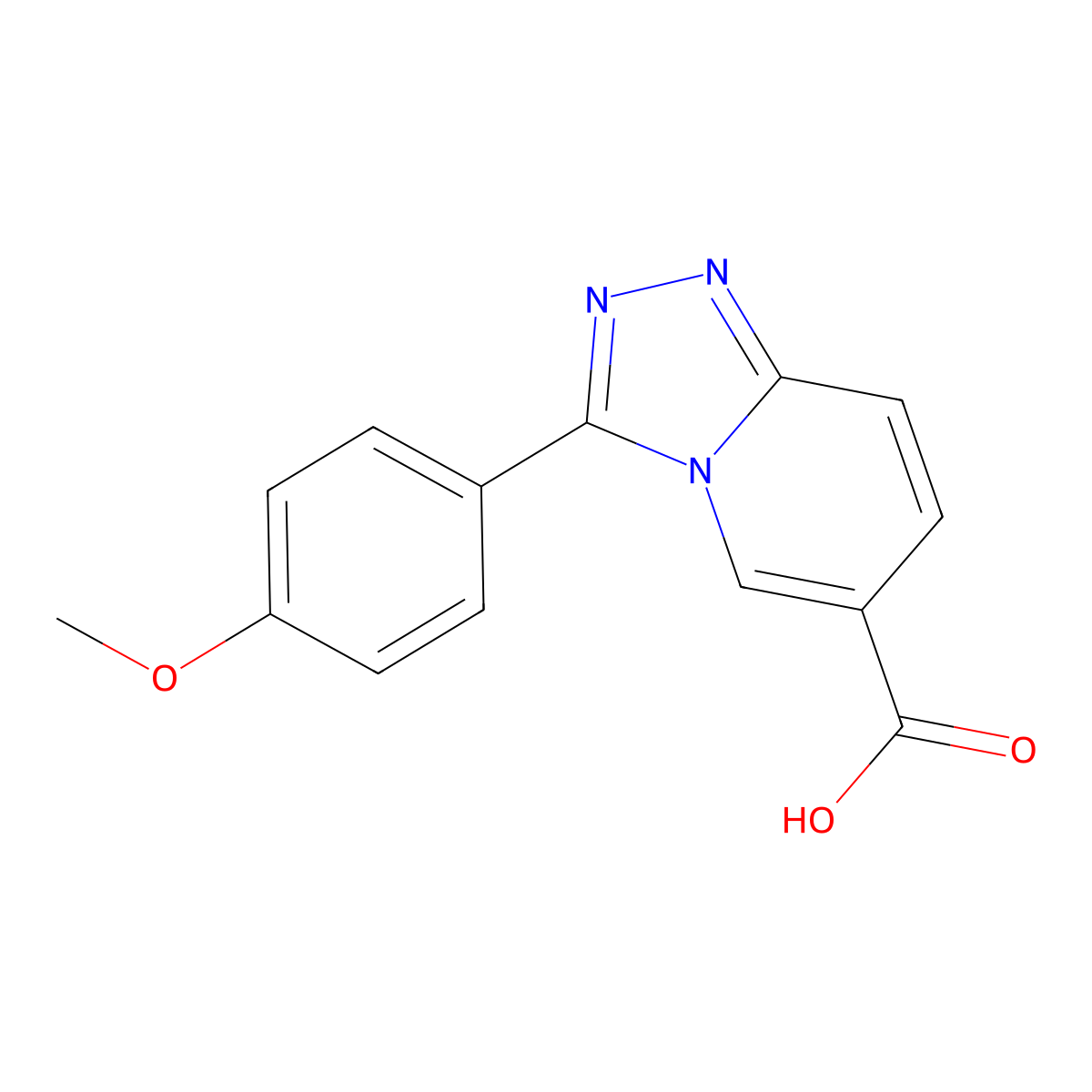 3-(4-Methoxyphenyl)[1,2,4]triazolo[4,3-a]pyridine-6-carboxylic acid molecular structure, CAS 1082120-70-4