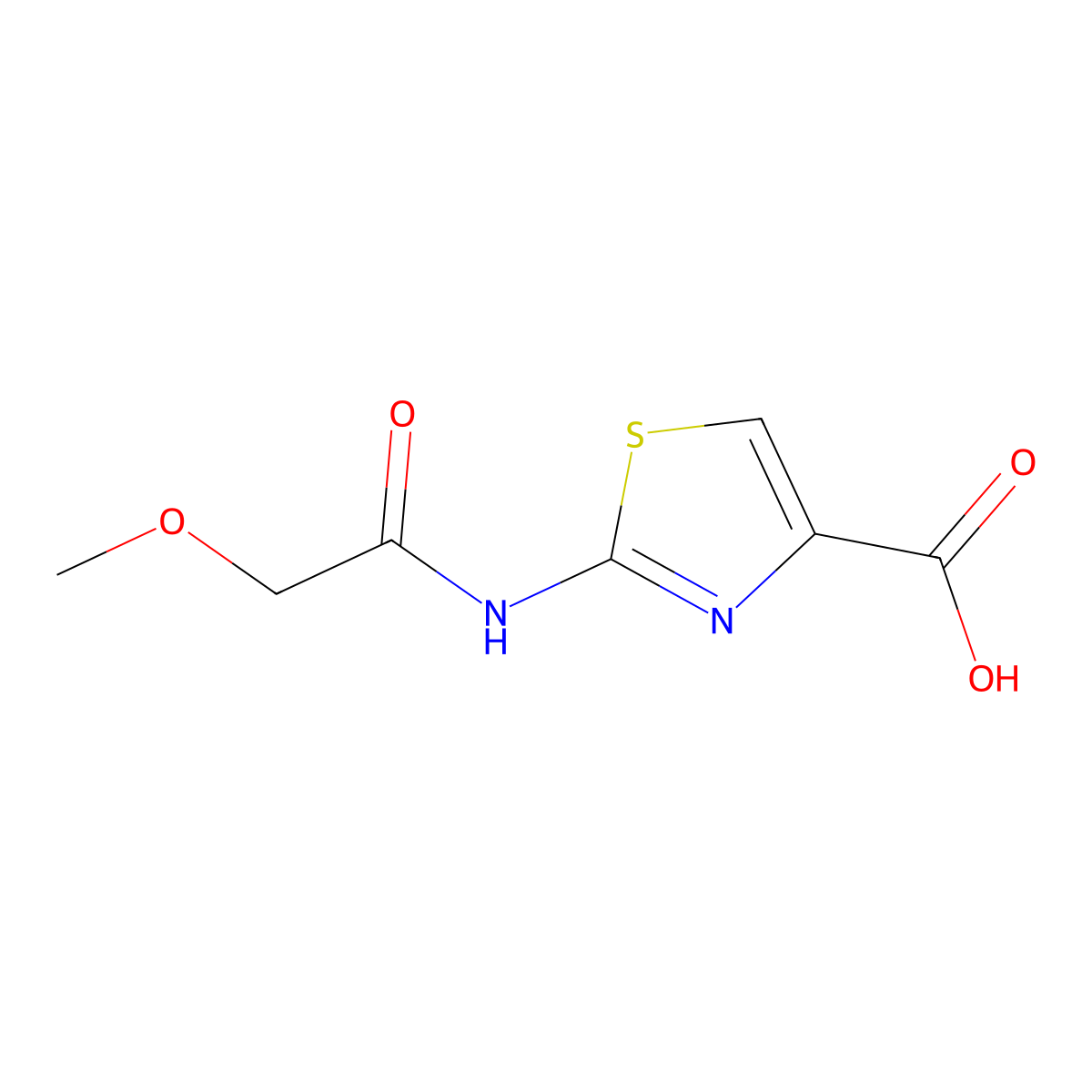 2-[(Methoxyacetyl)amino]-1,3-thiazole-4-carboxylic acid molecular structure, CAS 1082121-77-4