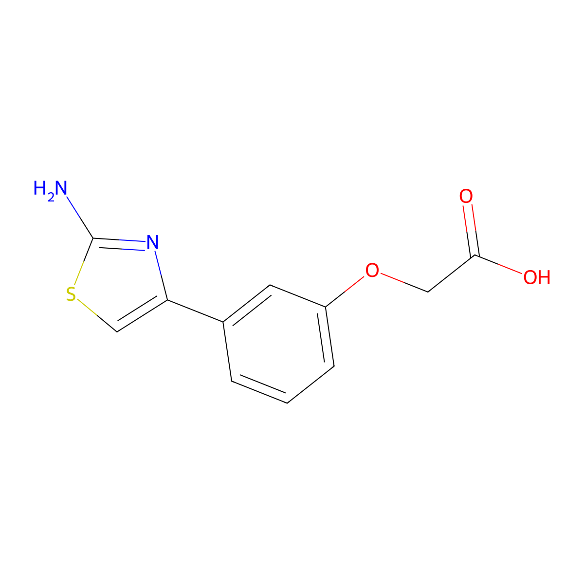 2-[3-(2-amino-4-thiazolyl)phenoxy]Acetic acid molecular structure, CAS 1082128-37-7