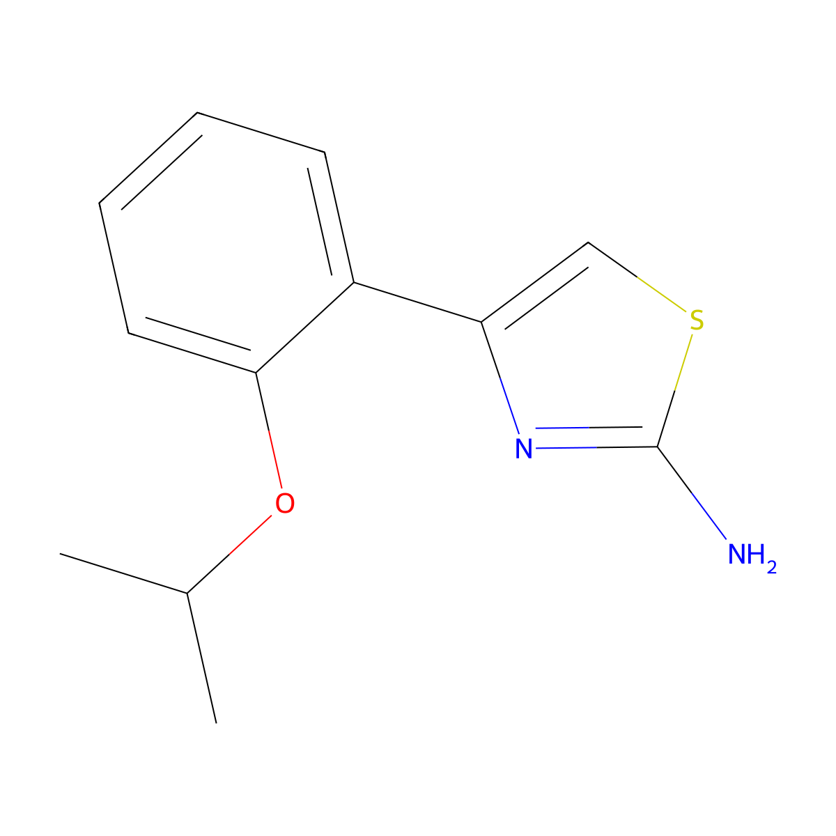 4-[2-(Propan-2-yloxy)phenyl]-1,3-thiazol-2-amine molecular structure, CAS 1082129-99-4