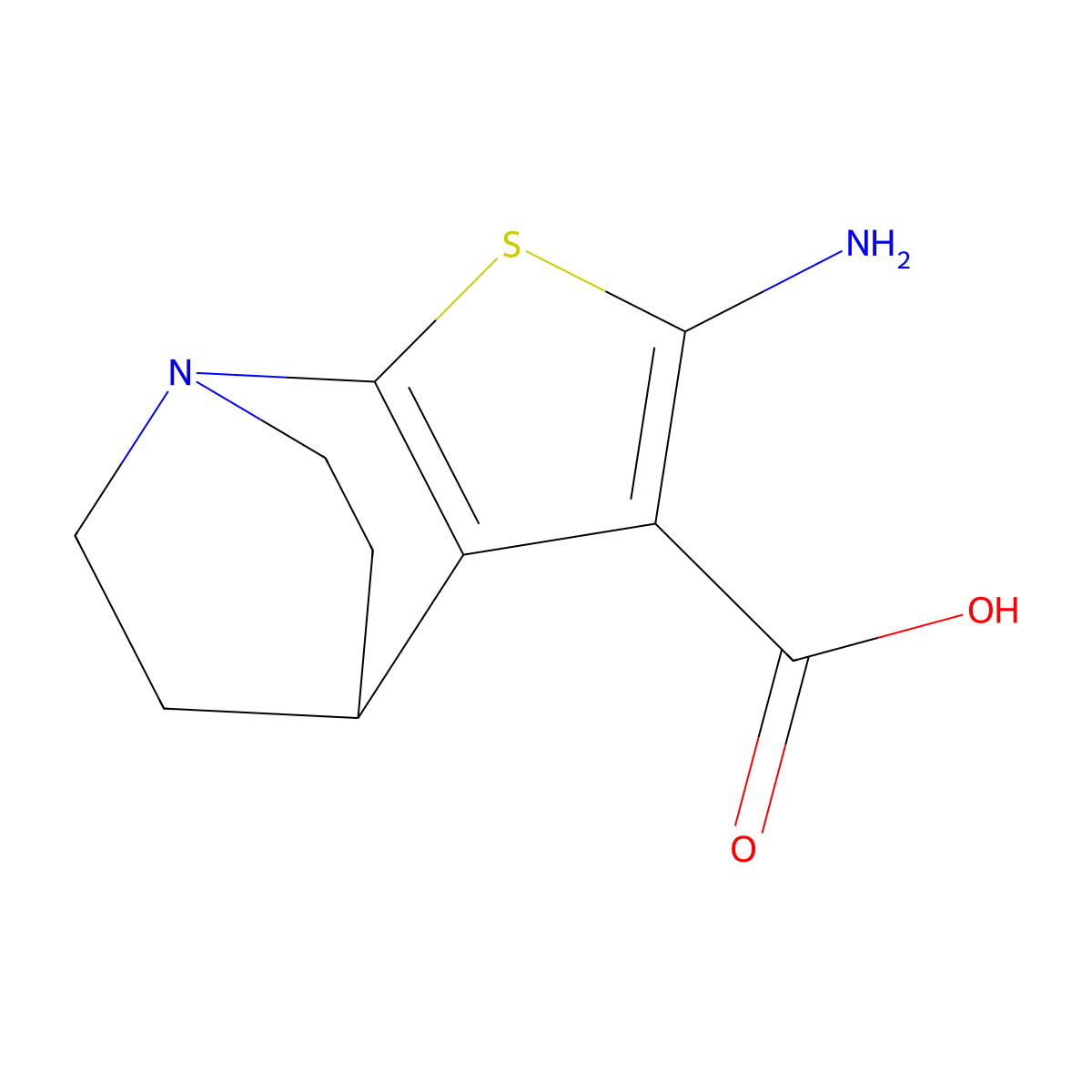 4-Amino-3-thia-1-azatricyclo[5.2.2.0,2,6]undeca-2(6),4-diene-5-carboxylic acid molecular structure, CAS 1082138-85-9