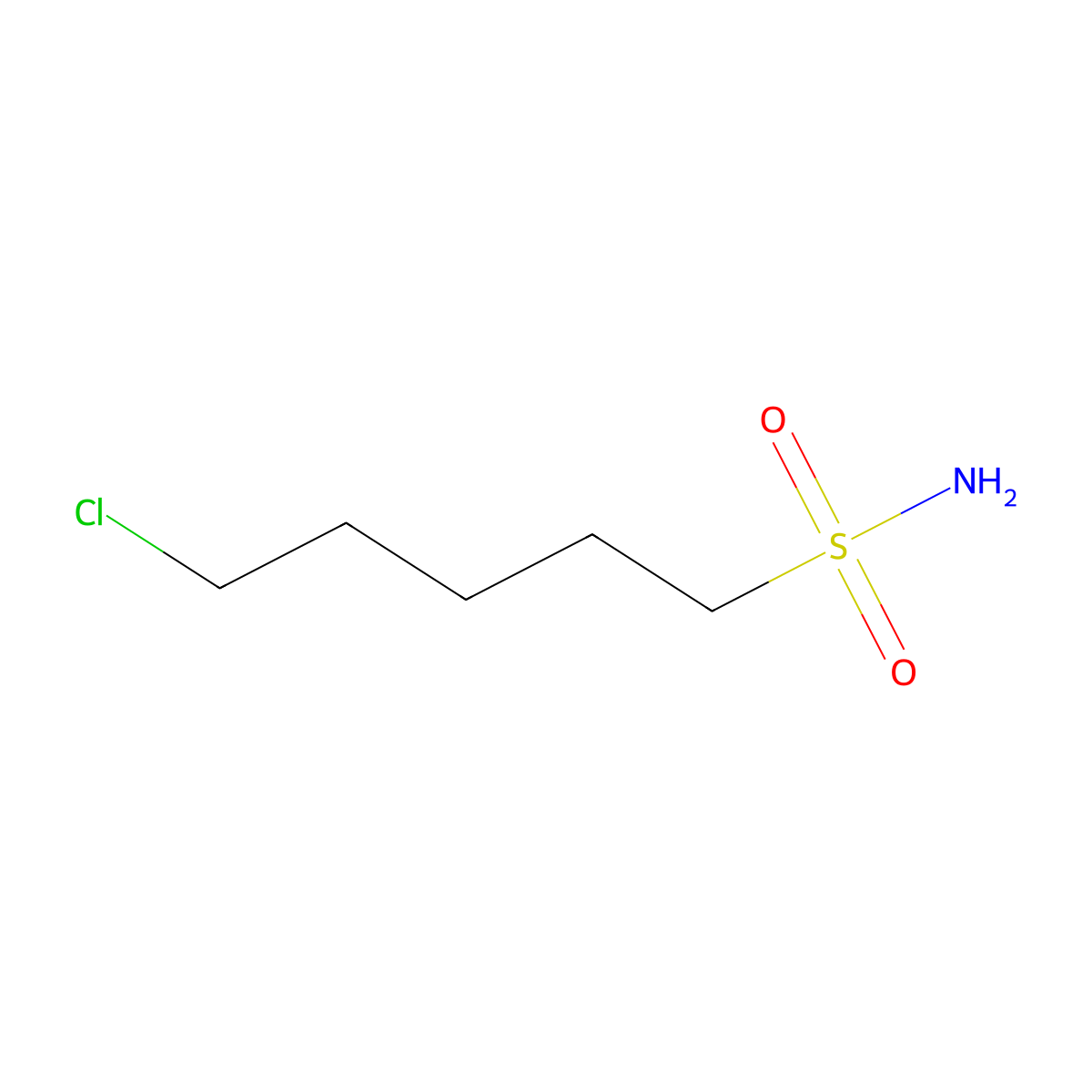 5-Chloropentanesulfonamide molecular structure, CAS 108214-53-5
