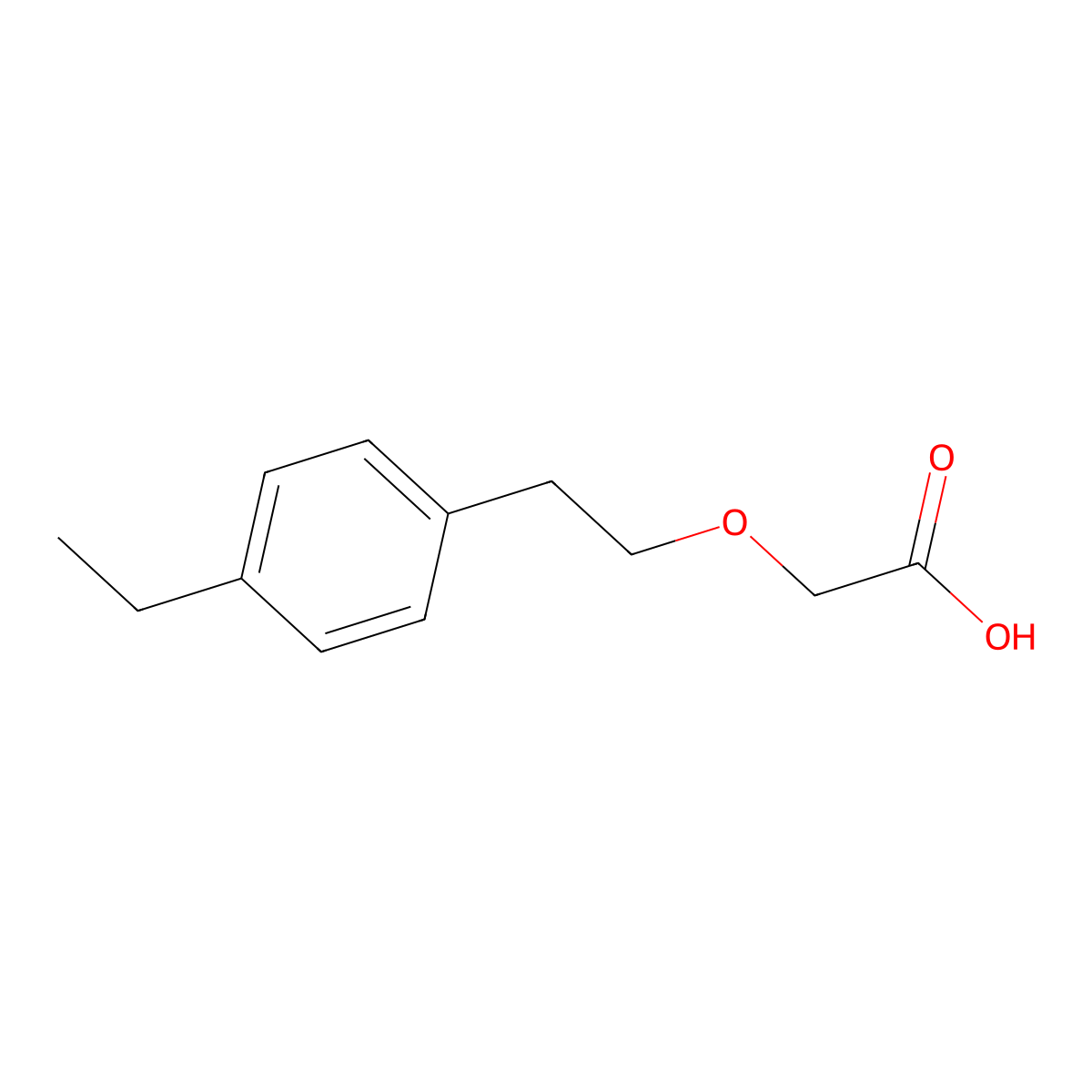 2-[2-(4-Ethylphenyl)ethoxy]acetic acid molecular structure, CAS 1082142-03-7