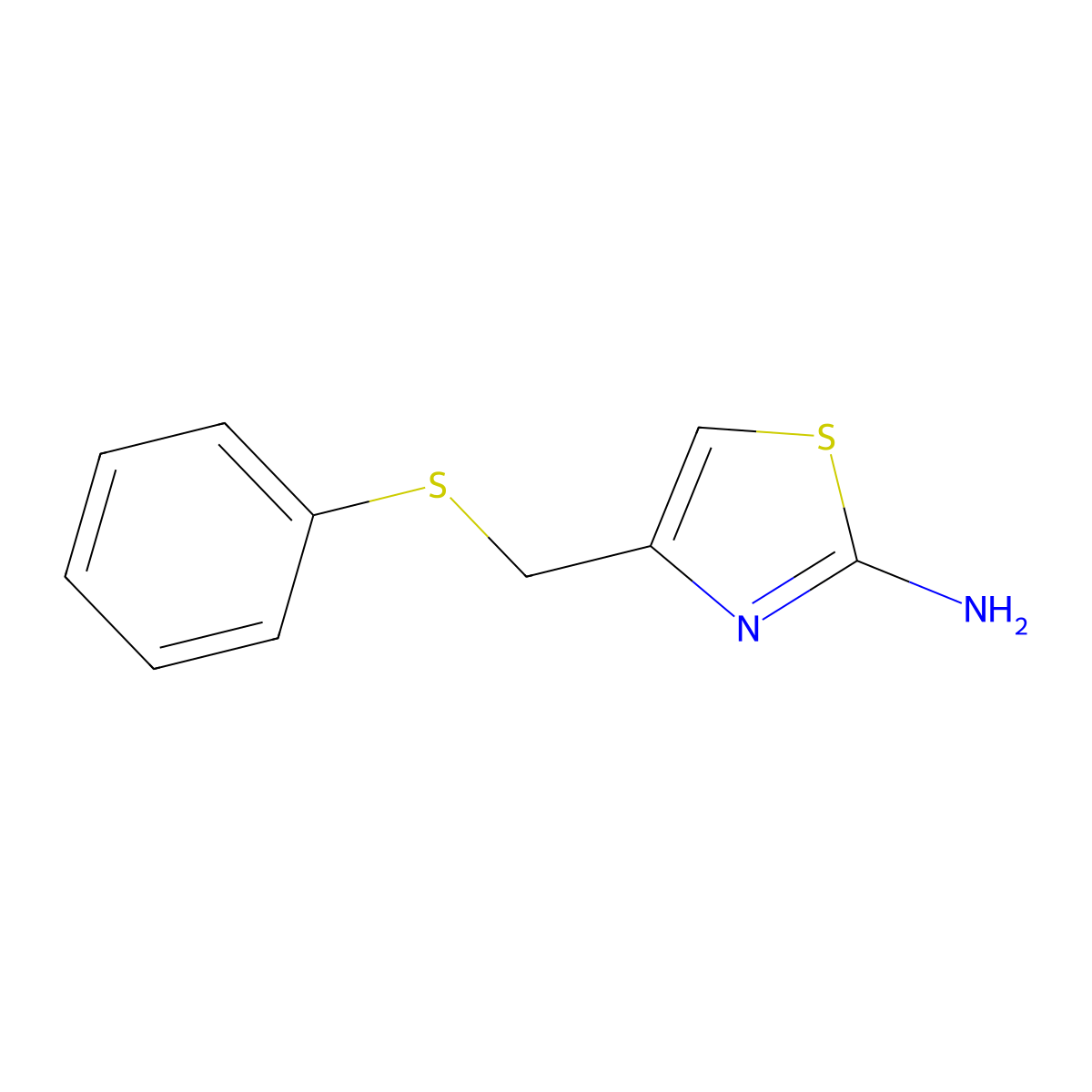 4-[(Phenylsulfanyl)methyl]-1,3-thiazol-2-amine molecular structure, CAS 1082142-78-6