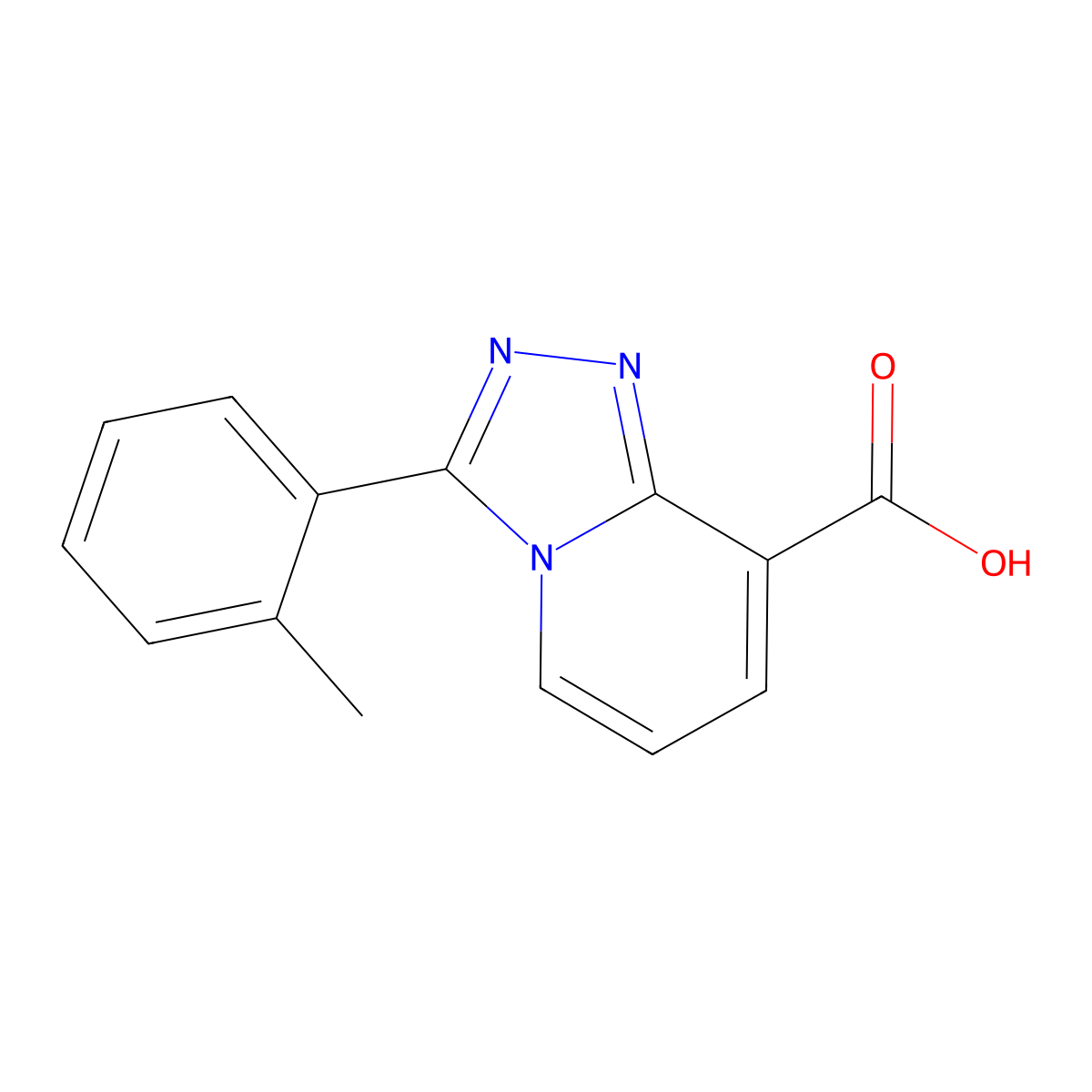 3-o-Tolyl-[1,2,4]triazolo[4,3-a]pyridine-8-carboxylic acid molecular structure, CAS 1082143-81-4