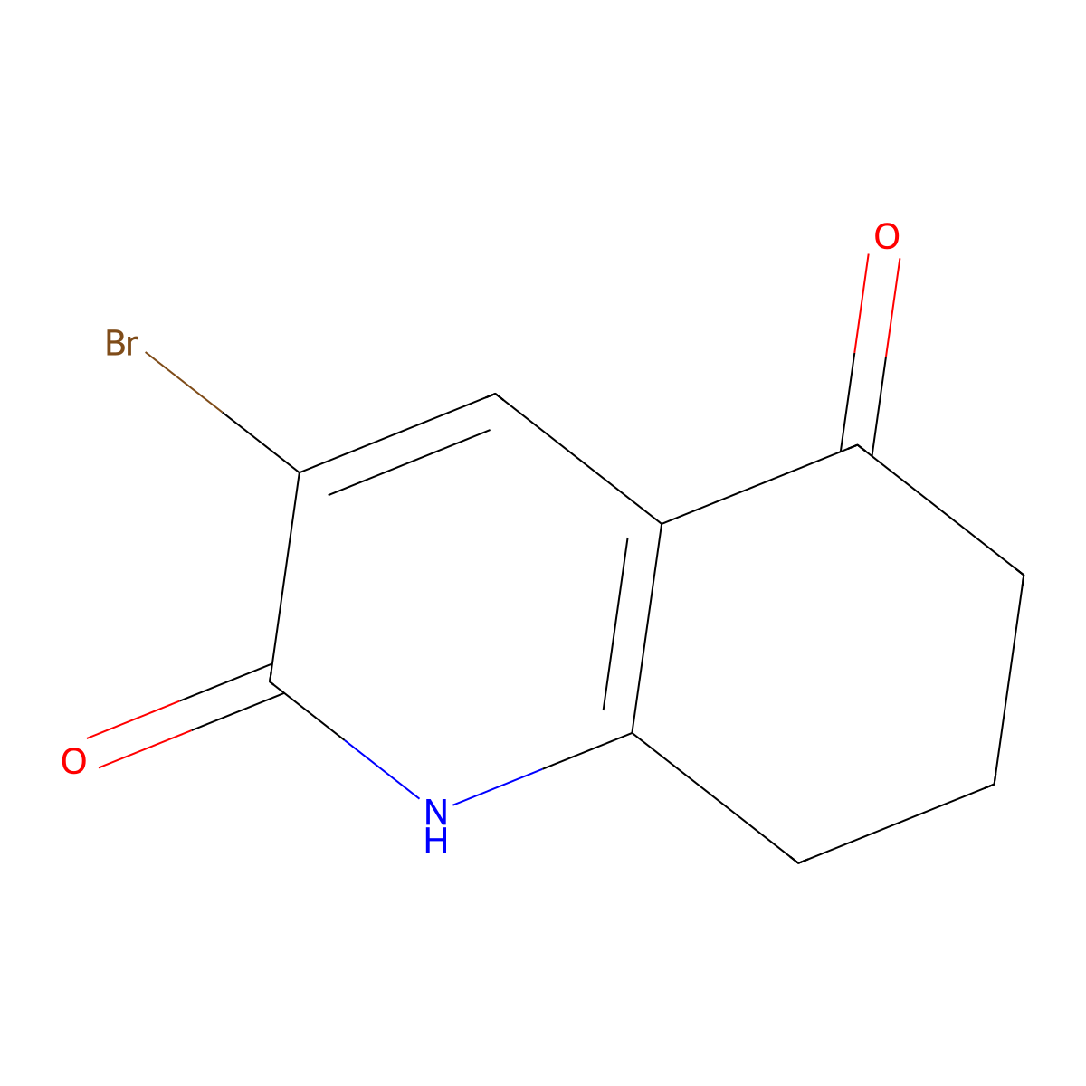 3-Bromo-7,8-dihydroquinoline-2,5(1H,6H)-dione molecular structure, CAS 1082159-72-5