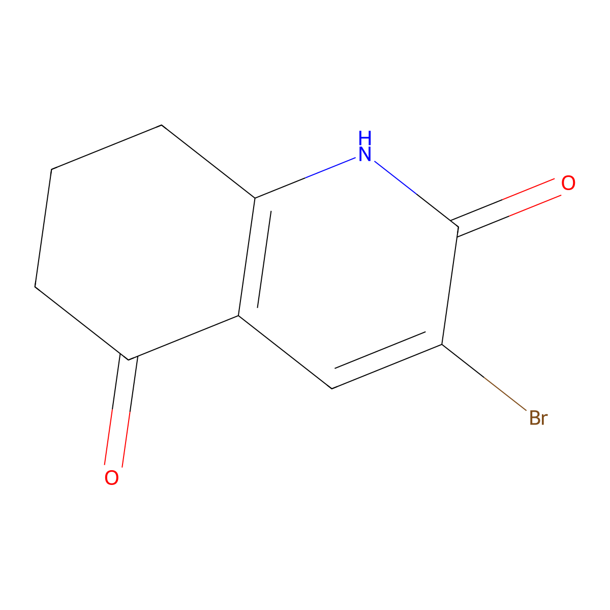 3-Bromo-7,8-dihydroquinoline-2,5(1H,6H)-dione molecular structure, CAS 1082159-72-5
