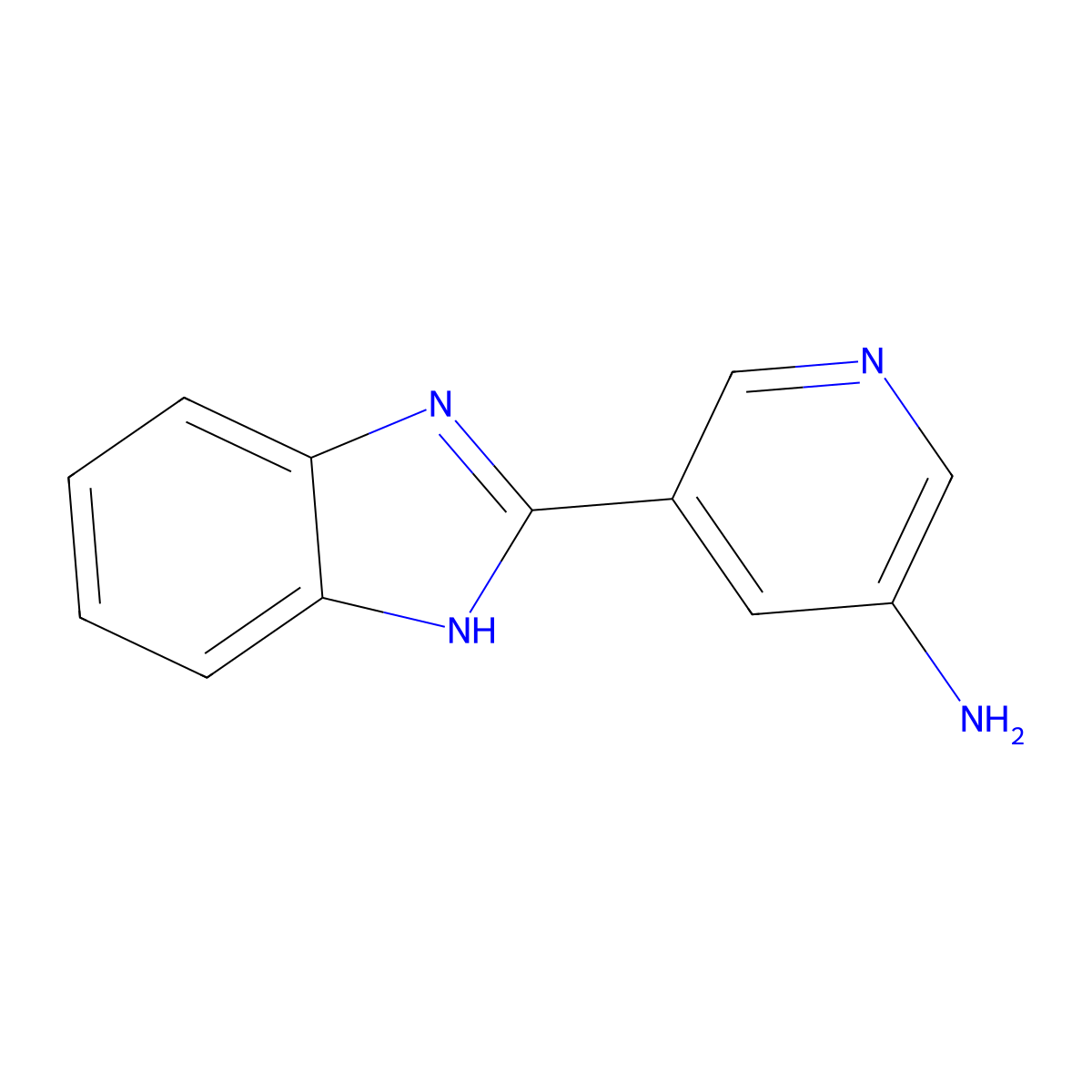 5-(1H-Benzo[d]imidazol-2-yl)pyridin-3-amine molecular structure, CAS 1082159-77-0