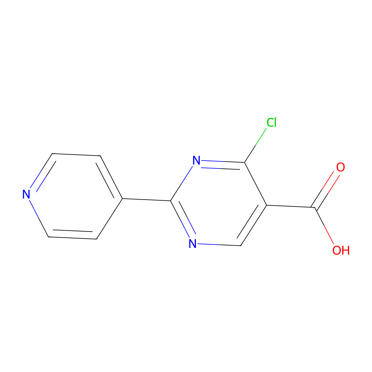 4-Chloro-2-(pyridin-4-yl)pyrimidine-5-carboxylic acid molecular structure, CAS 1082160-02-8