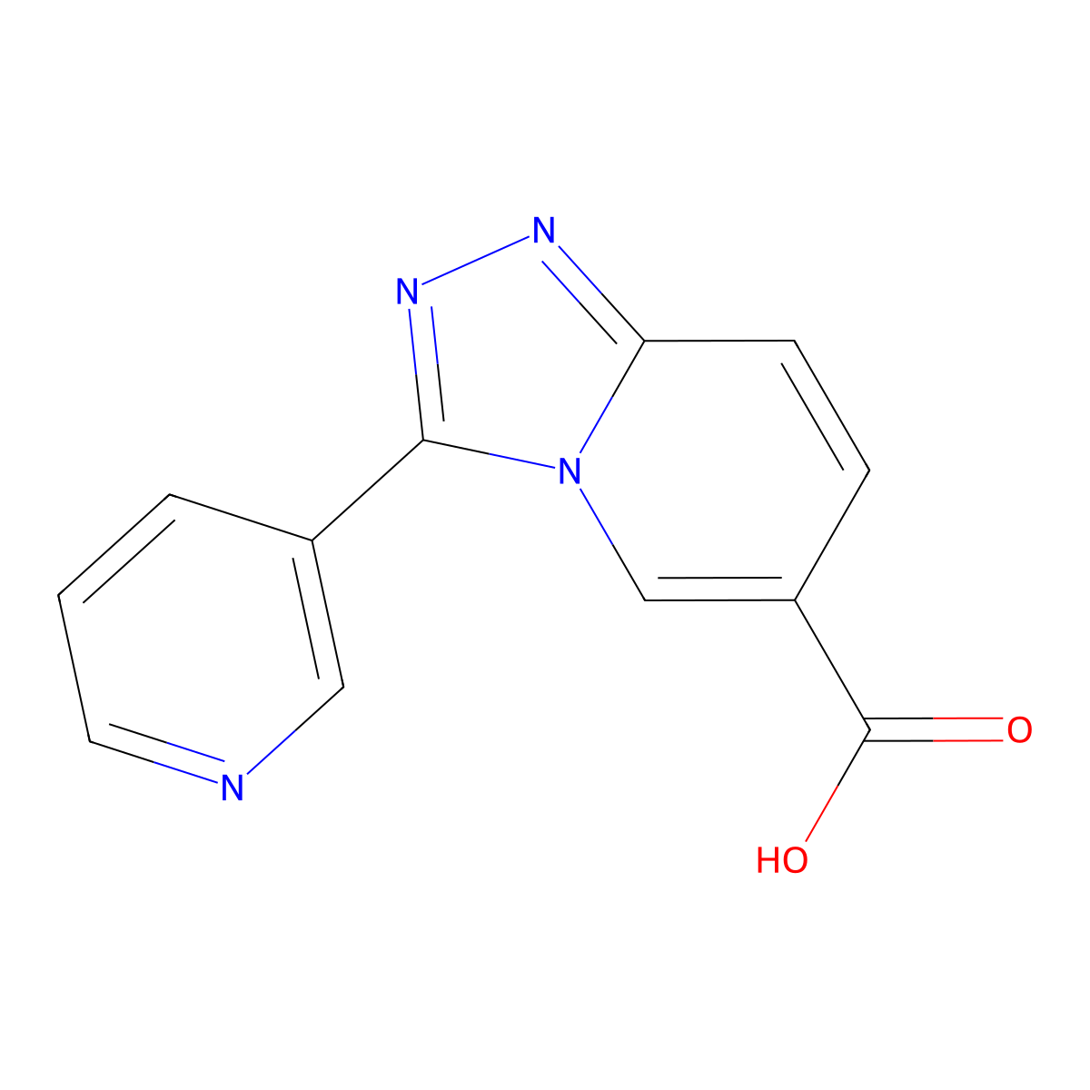 3-(Pyridin-3-yl)-[1,2,4]triazolo[4,3-a]pyridine-6-carboxylic acid molecular structure, CAS 1082166-27-5