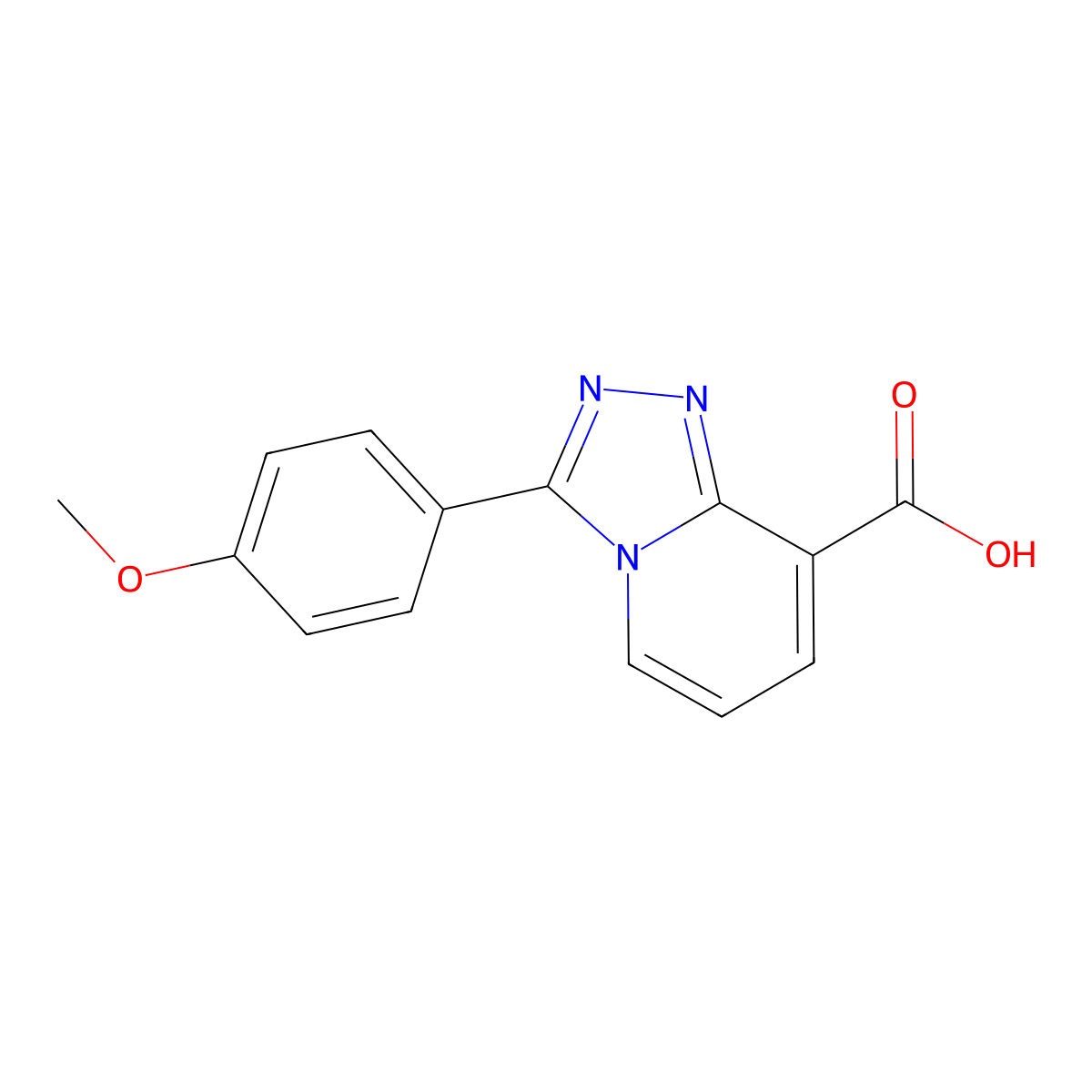 3-(4-Methoxyphenyl)-[1,2,4]triazolo[4,3-a]pyridine-8-carboxylic acid molecular structure, CAS 1082166-39-9