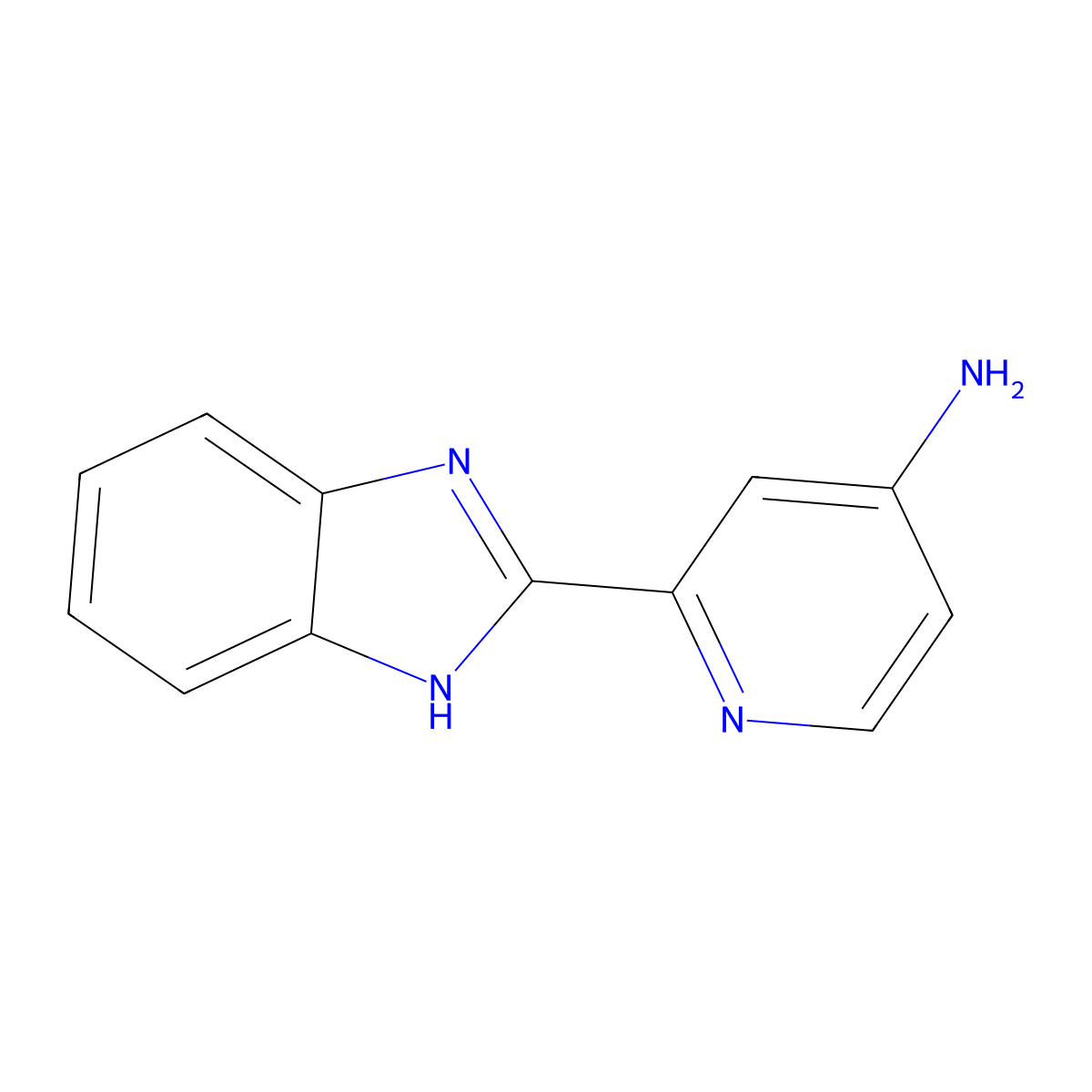 2-(1H-Benzo[d]imidazol-2-yl)pyridin-4-amine molecular structure, CAS 1082192-60-6