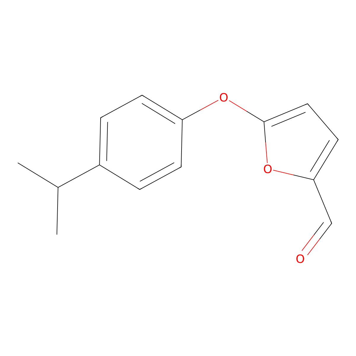 5-(4-Isopropylphenoxy)furan-2-carbaldehyde molecular structure, CAS 1082195-47-8