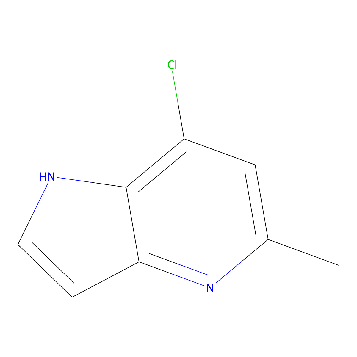 7-Chloro-5-methyl-1H-pyrrolo[3,2-b]pyridine molecular structure, CAS 1082208-17-0