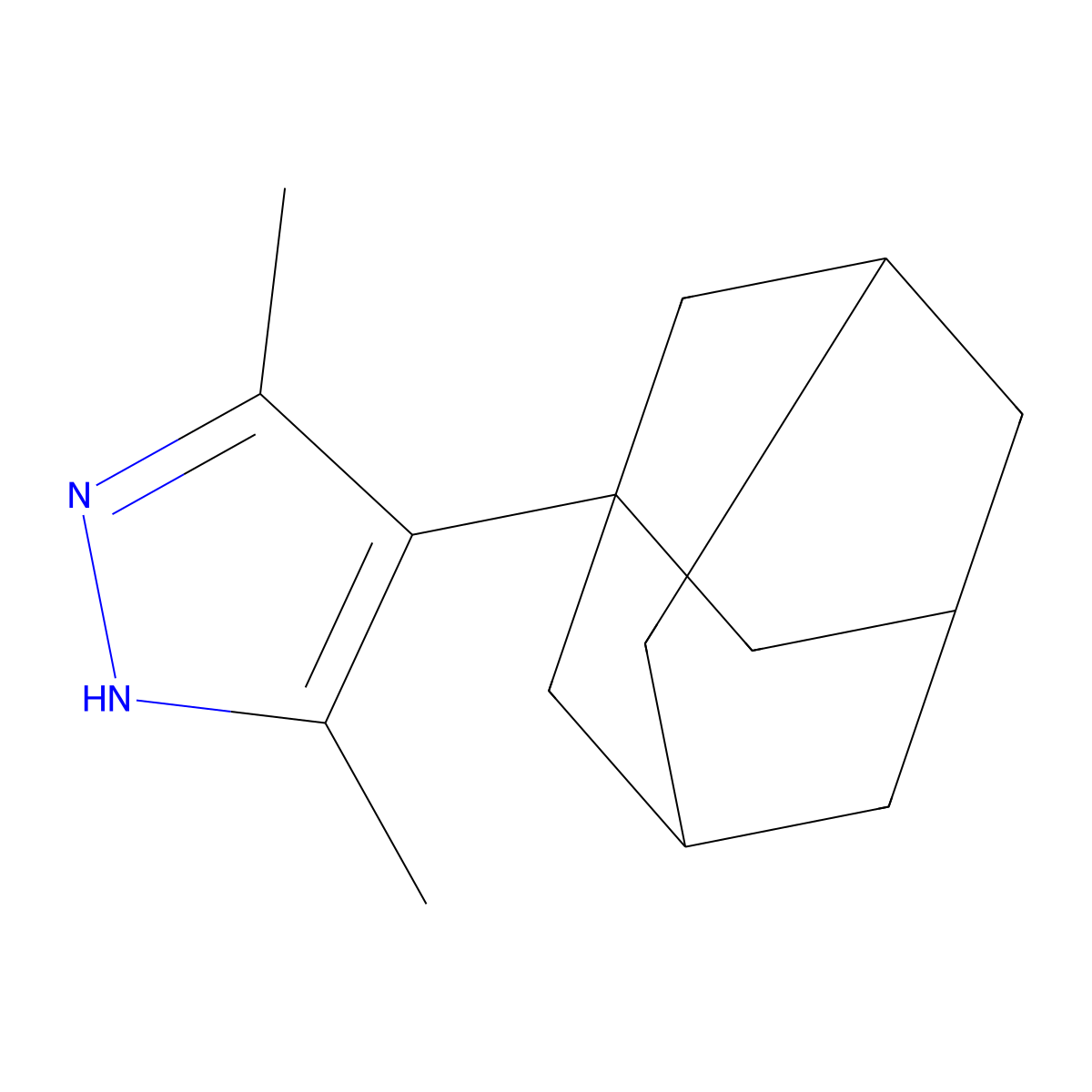 4-(Adamantan-1-yl)-3,5-dimethyl-1H-pyrazole molecular structure, CAS 108221-12-1